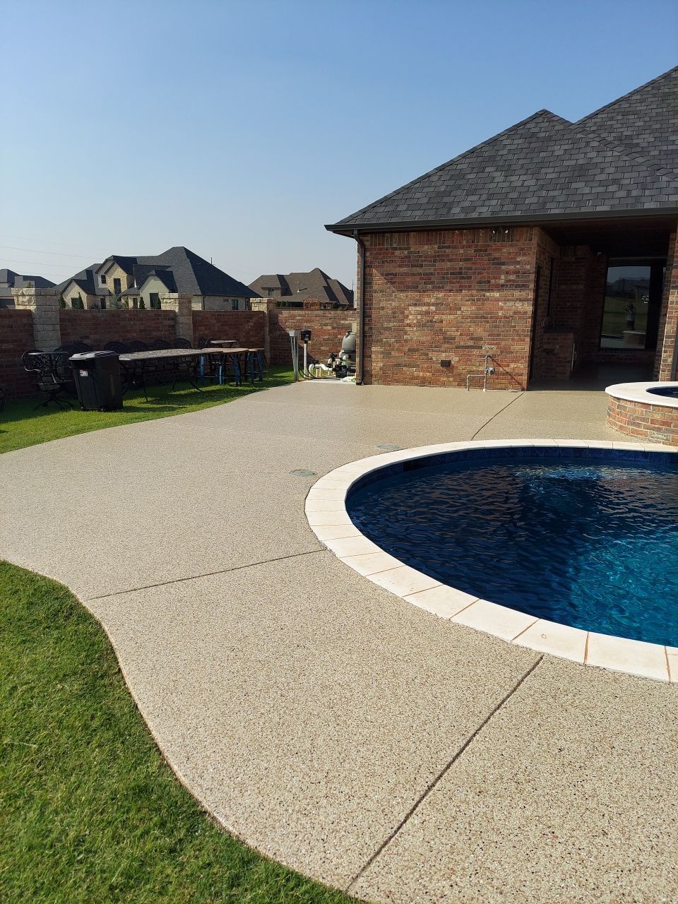 Patio & Pool Deck Coating with Pecan by Copperhead Coatings