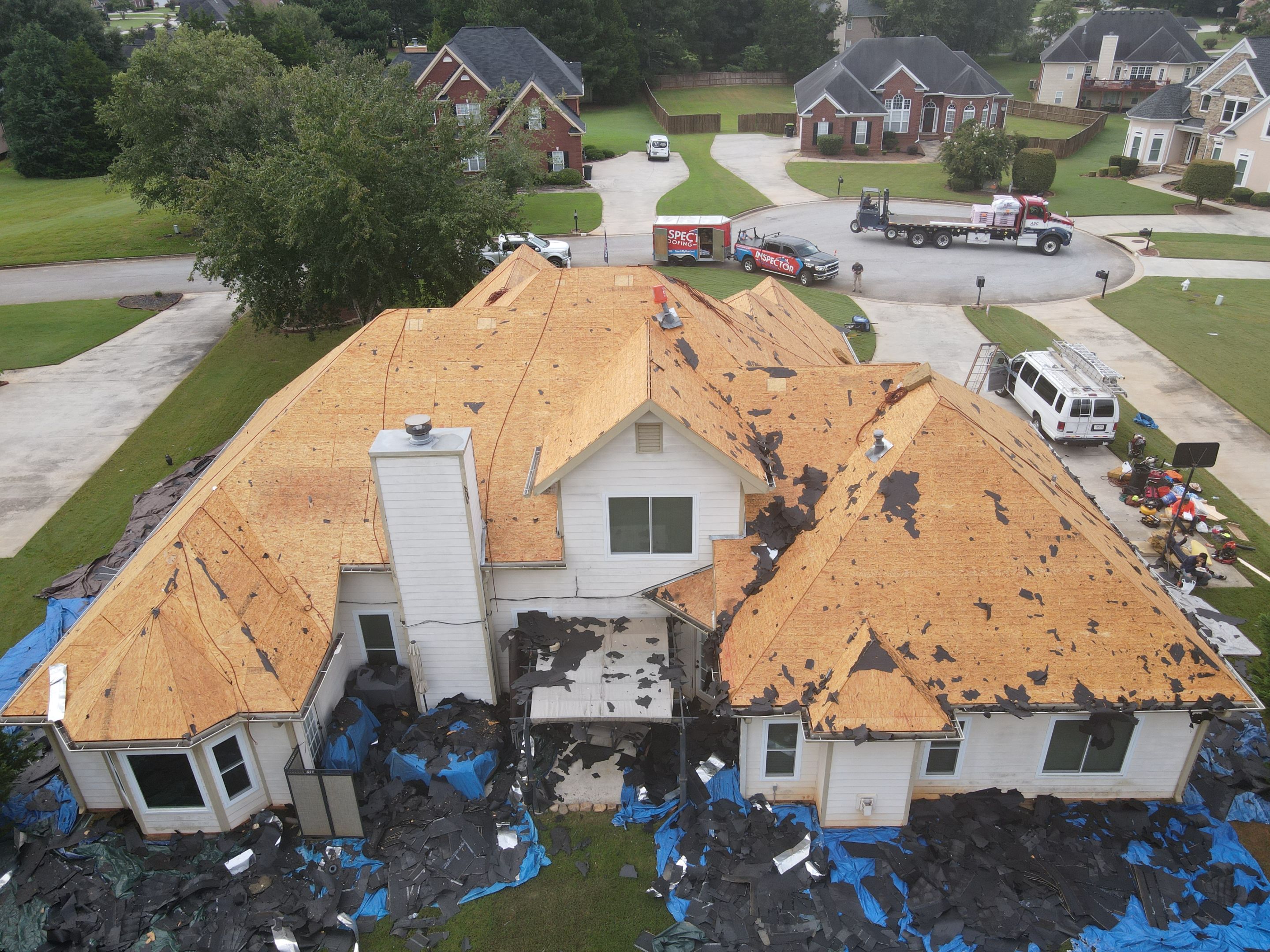 Residential Roofing Installation using Owens Corning by Inspector Roofing and Restoration