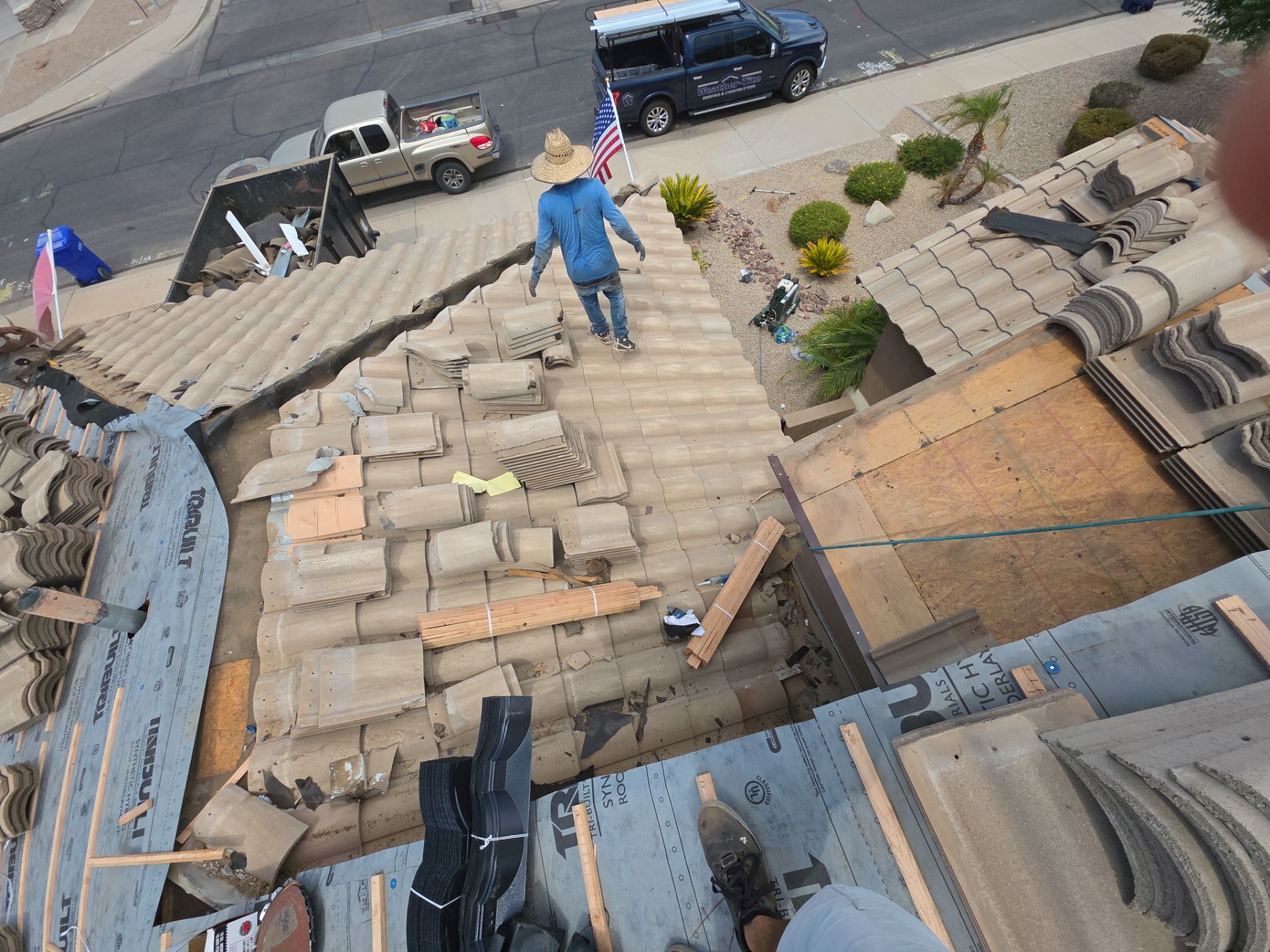 New tile reset for this beautiful home in Chandler by Weather-Tite Roofing