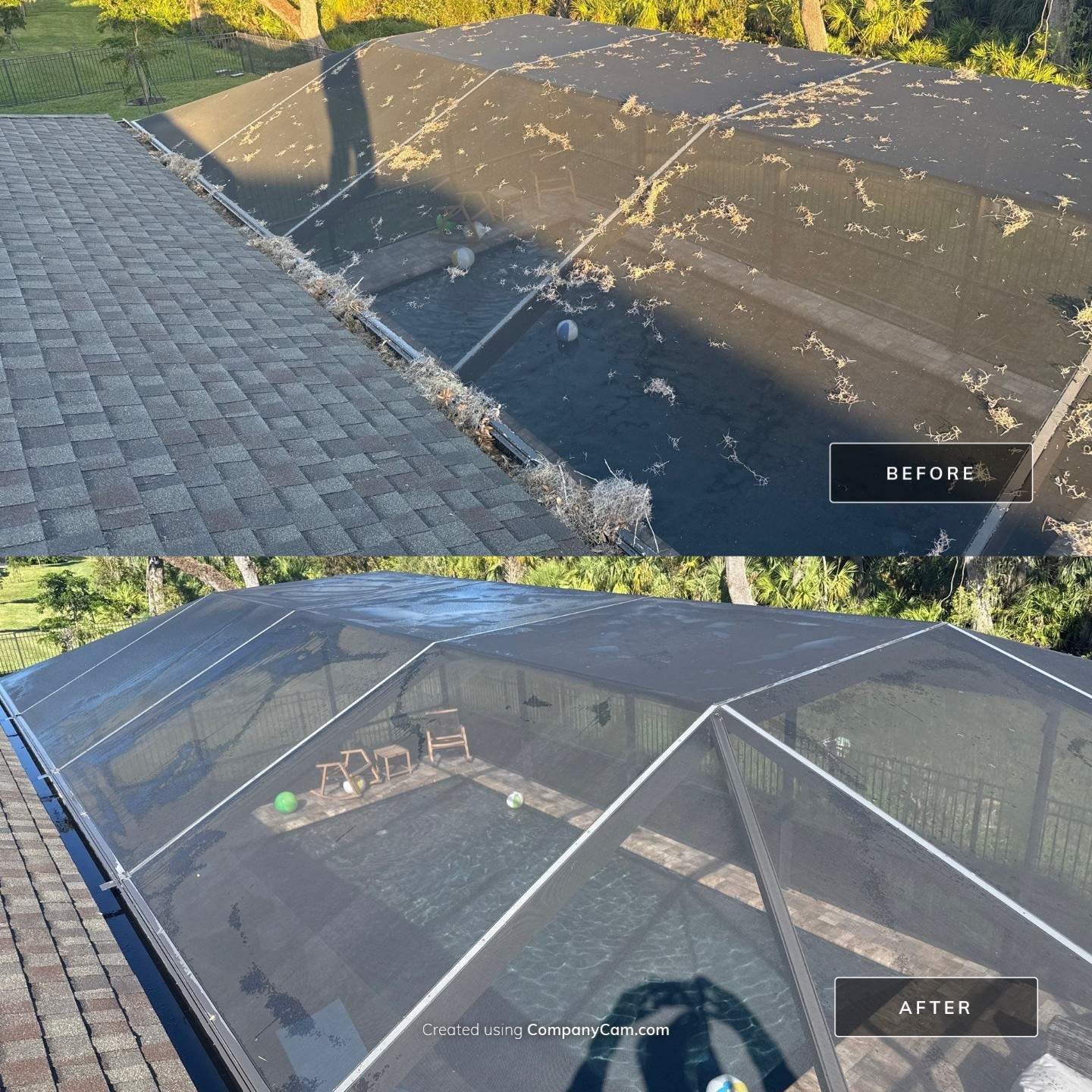 Post-Hurricane Gutter and Screen Enclosure Cleaning in Palmetto, FL | Trevesta Community by Sunshine AquaWash