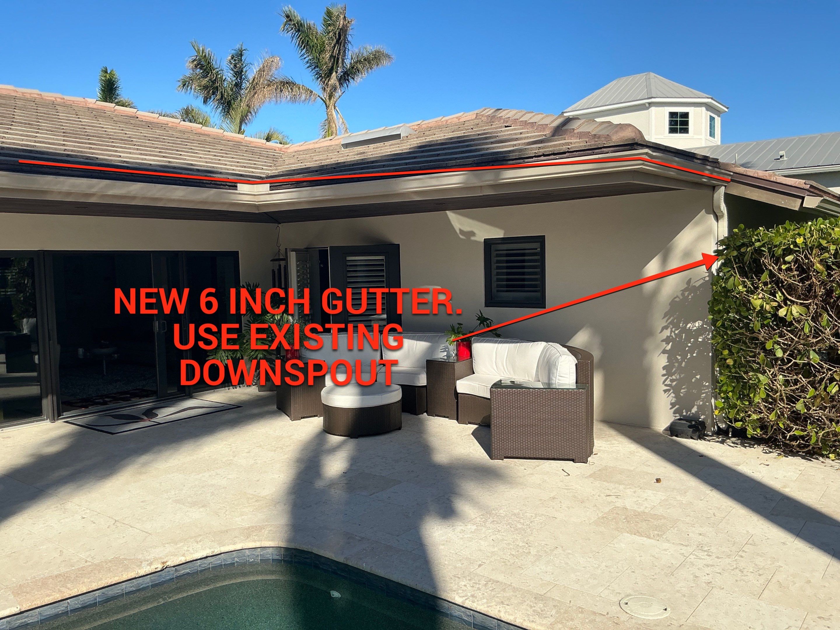 6-Inch White Seamless Gutters in Sarasota FL by Gutter Professors