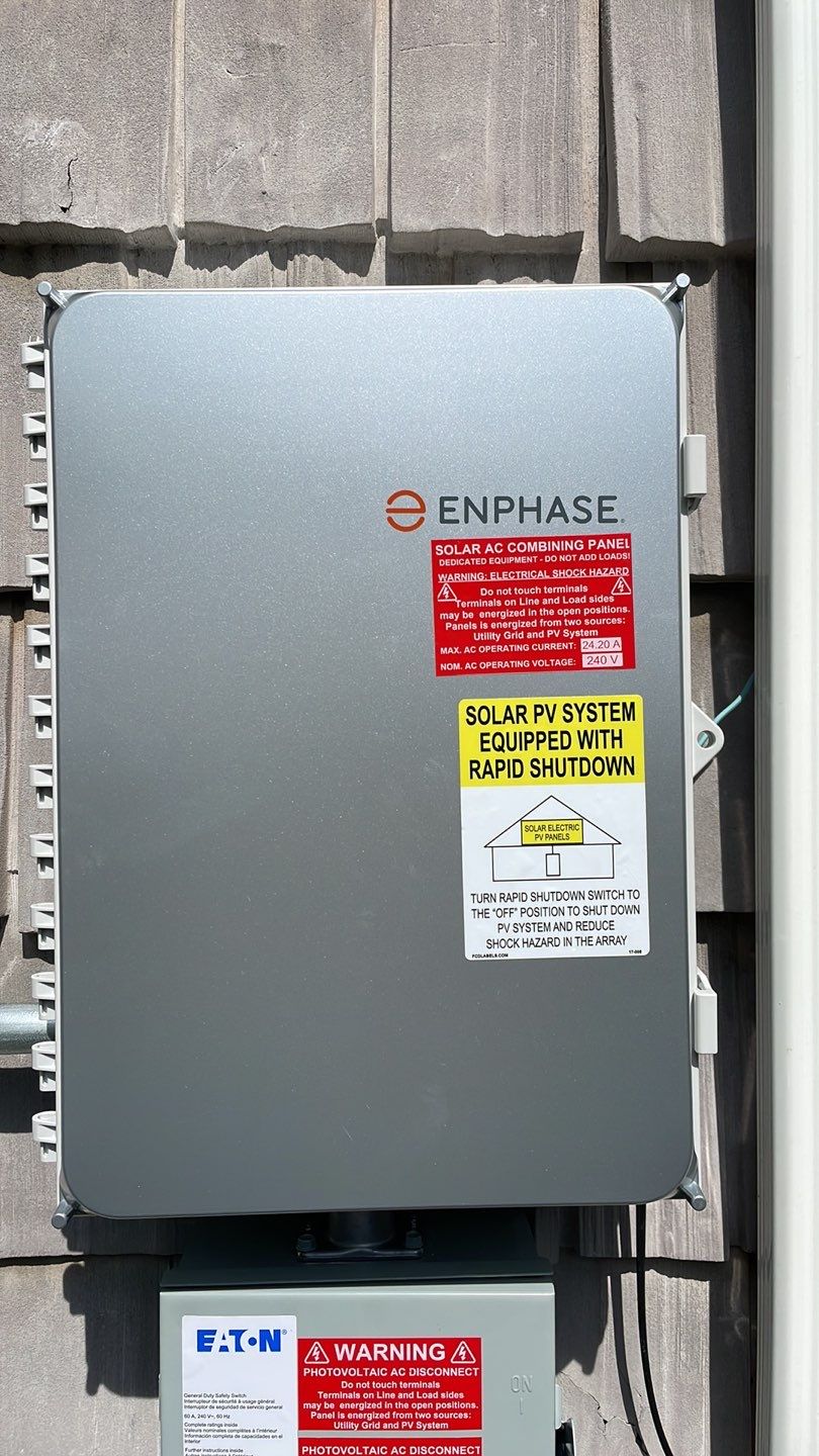 Solar Panel Installation with outlet box by Infinity Solar Systems