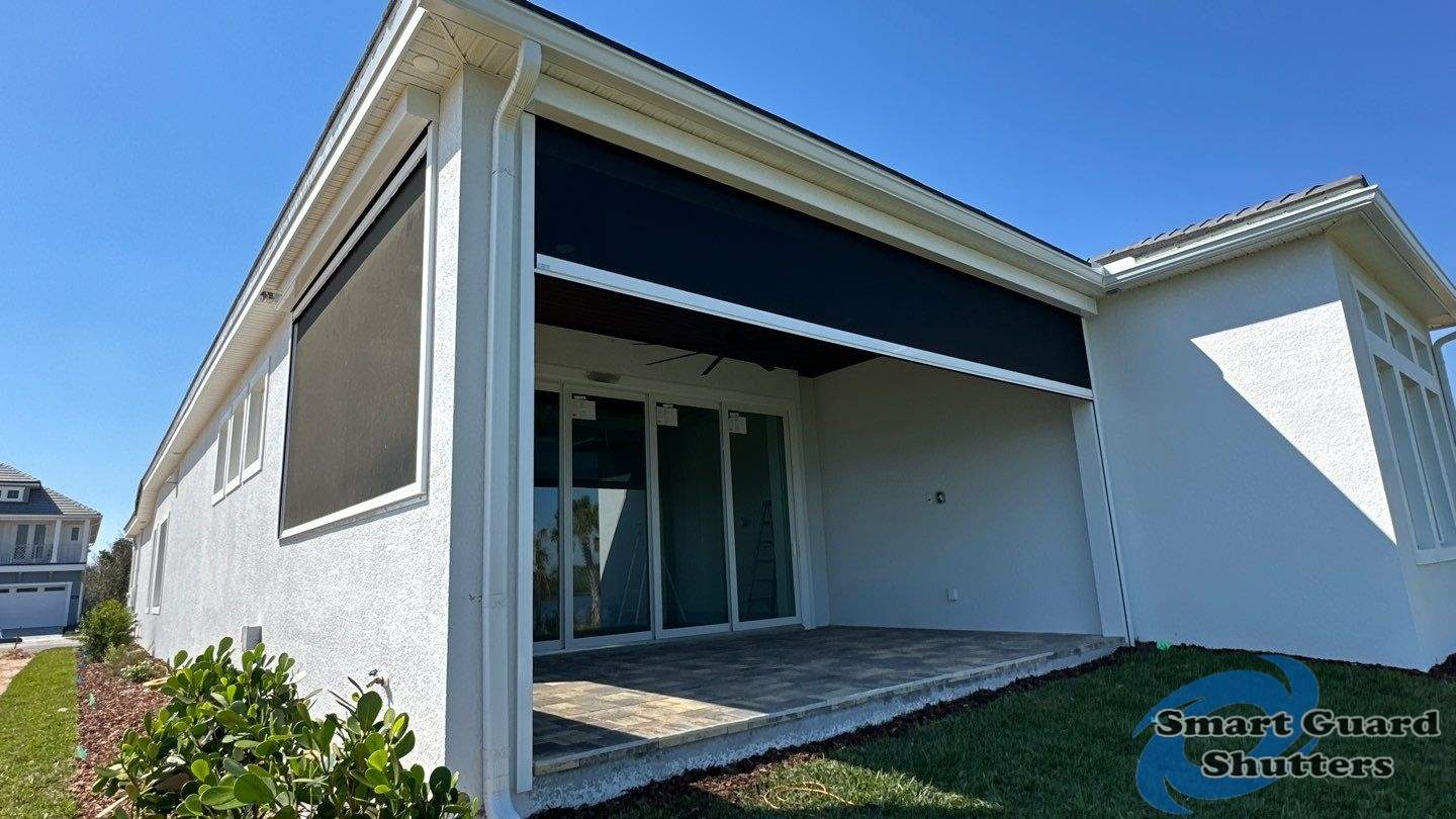 UltraShield Hurricane Screen in White/Black by Smart Guard Shutters