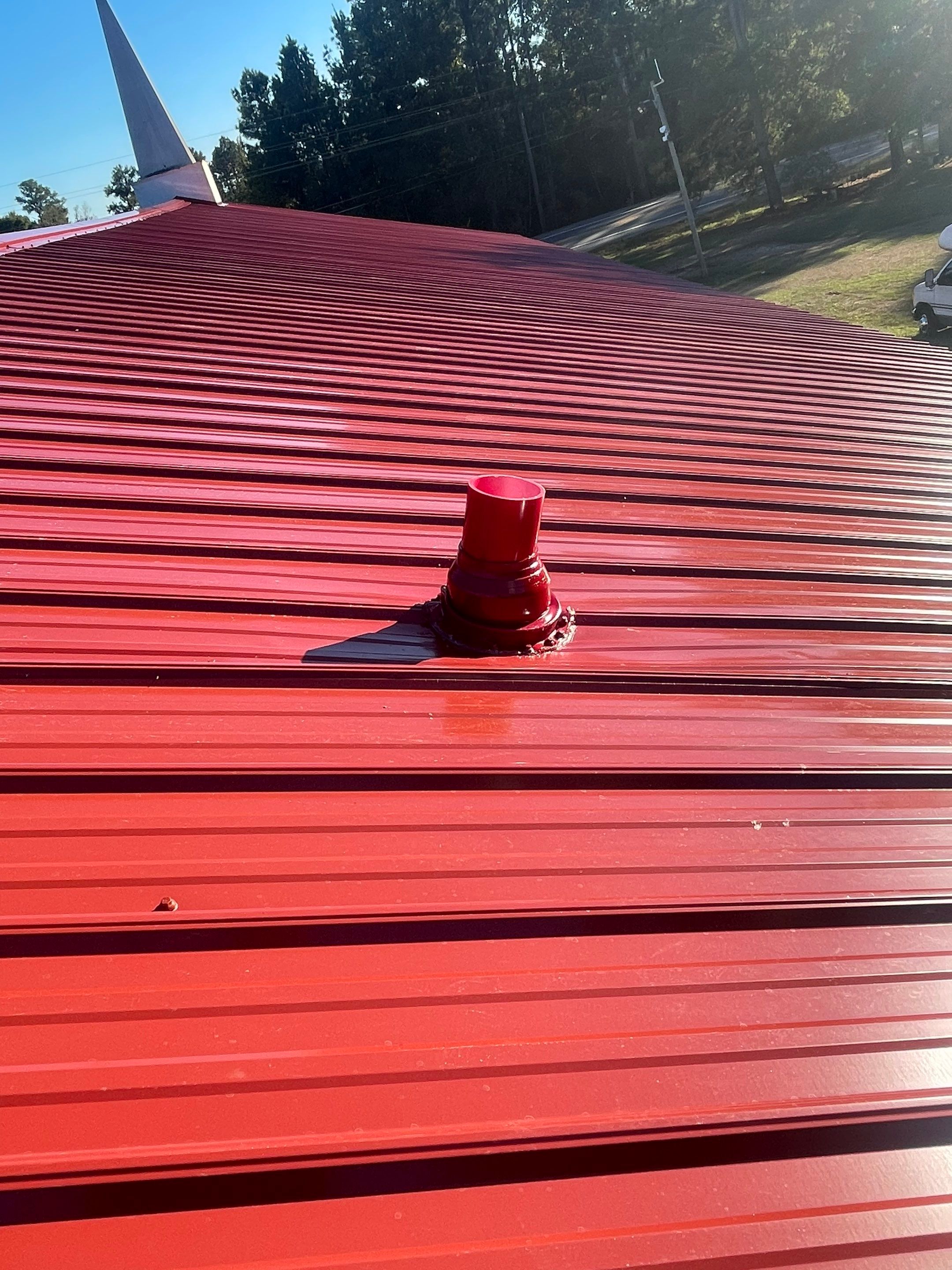 Residential Metal Roof Replacement using Reed's Metals: 26 GA. Colored Residential Metal Panels (Barn Red) by Hostetler Roofing
