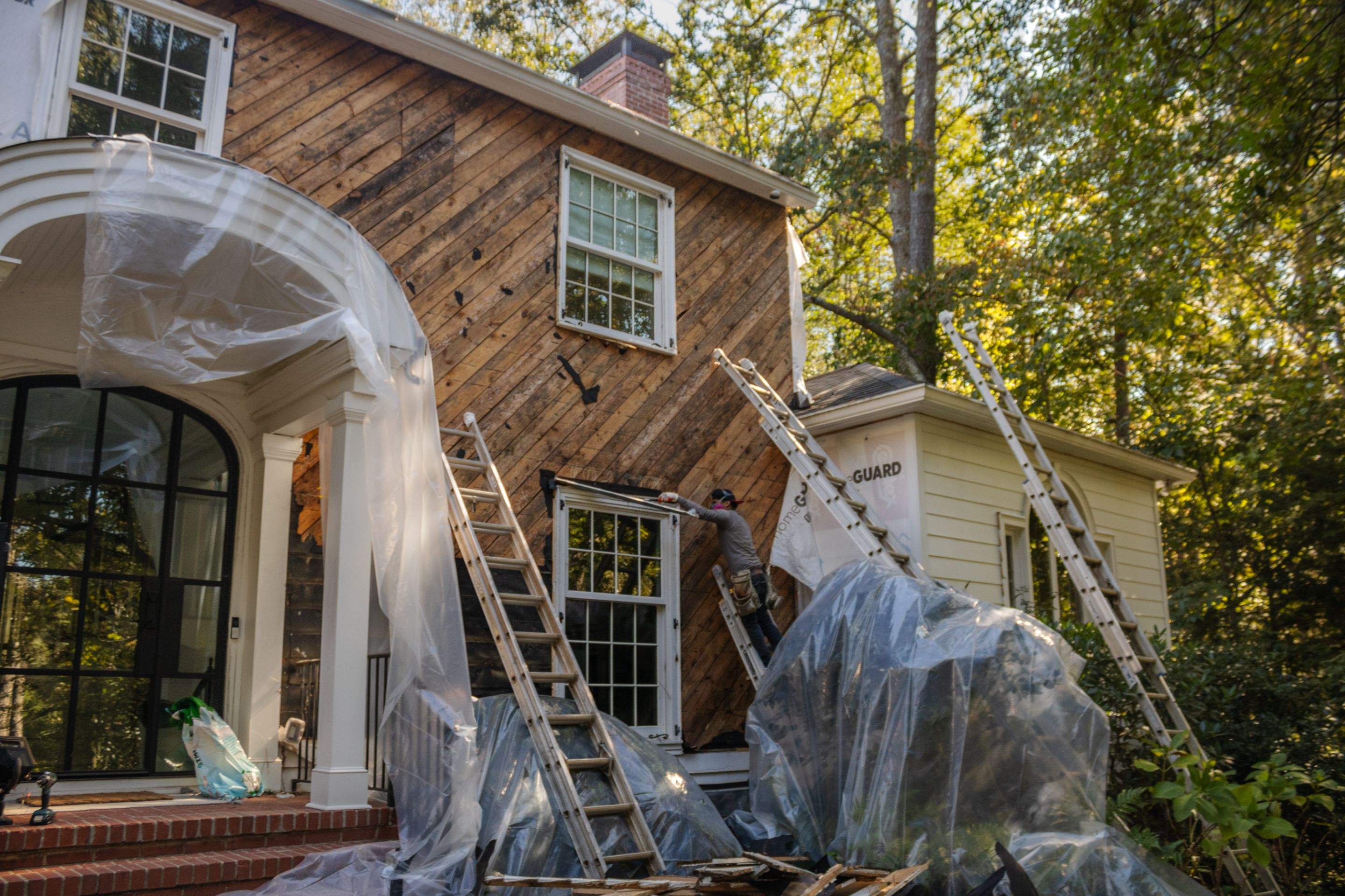 Siding Installation using James Hardie Color Plus Lap Siding by Nelson Exteriors 