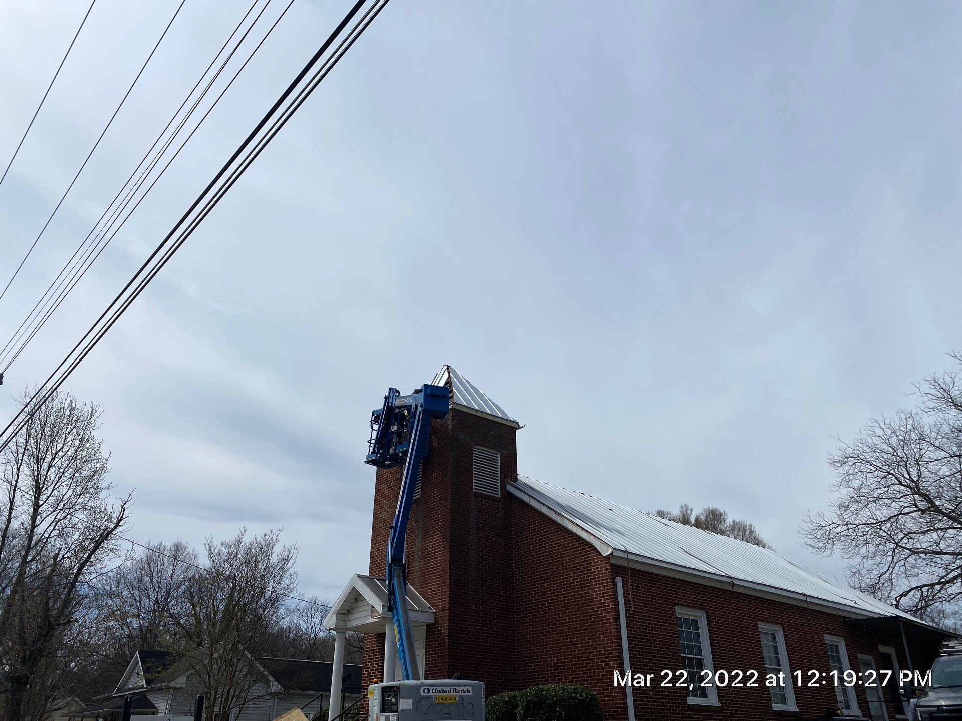 Primitive Baptist Church using Standing Seam Metal by Just In Time Roofing and Restoration