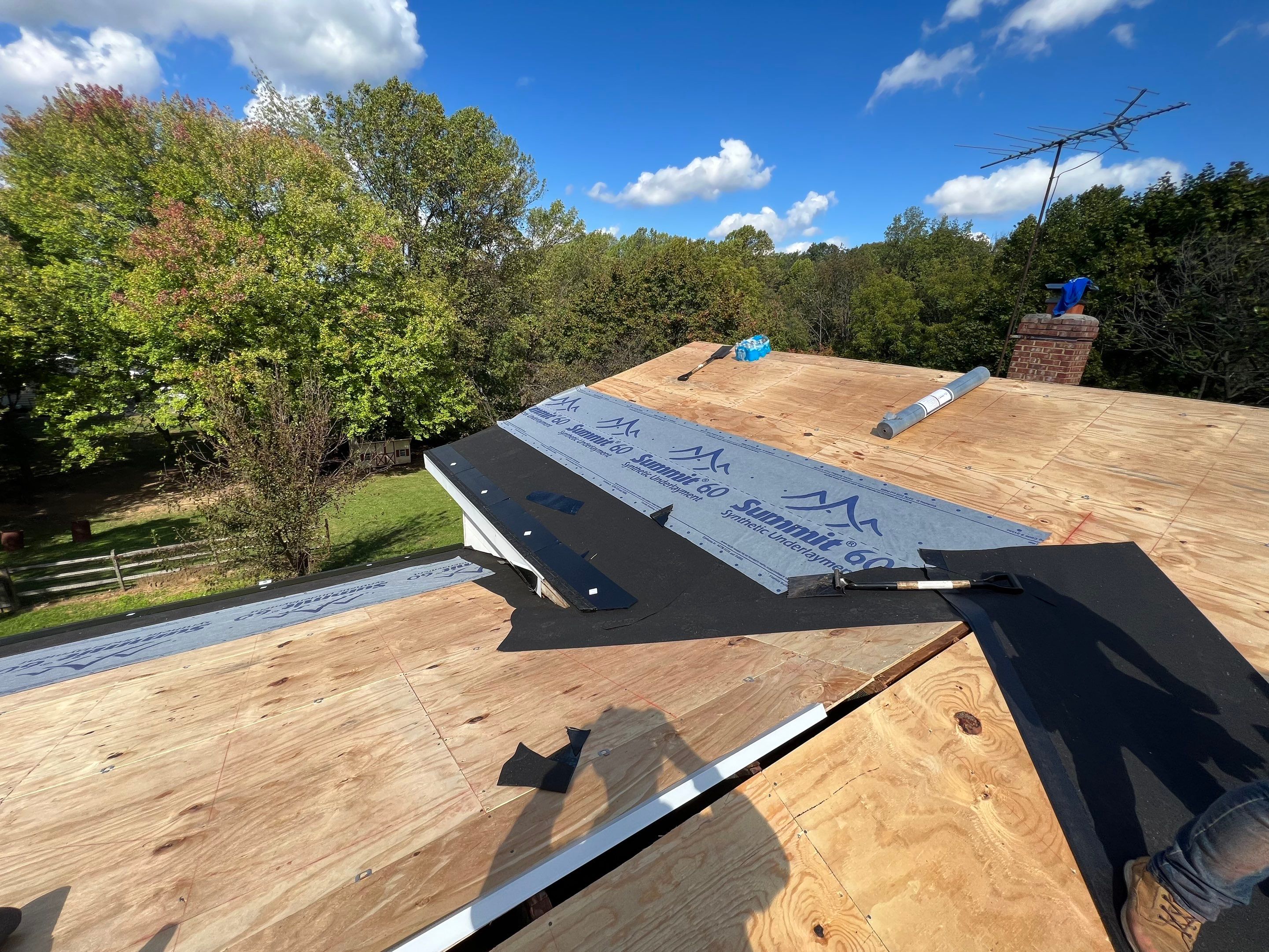Residential Roofing Installation using Atlas Pinnacle Pristine Pewter Architectural Shingles by Frederick Roof Repair