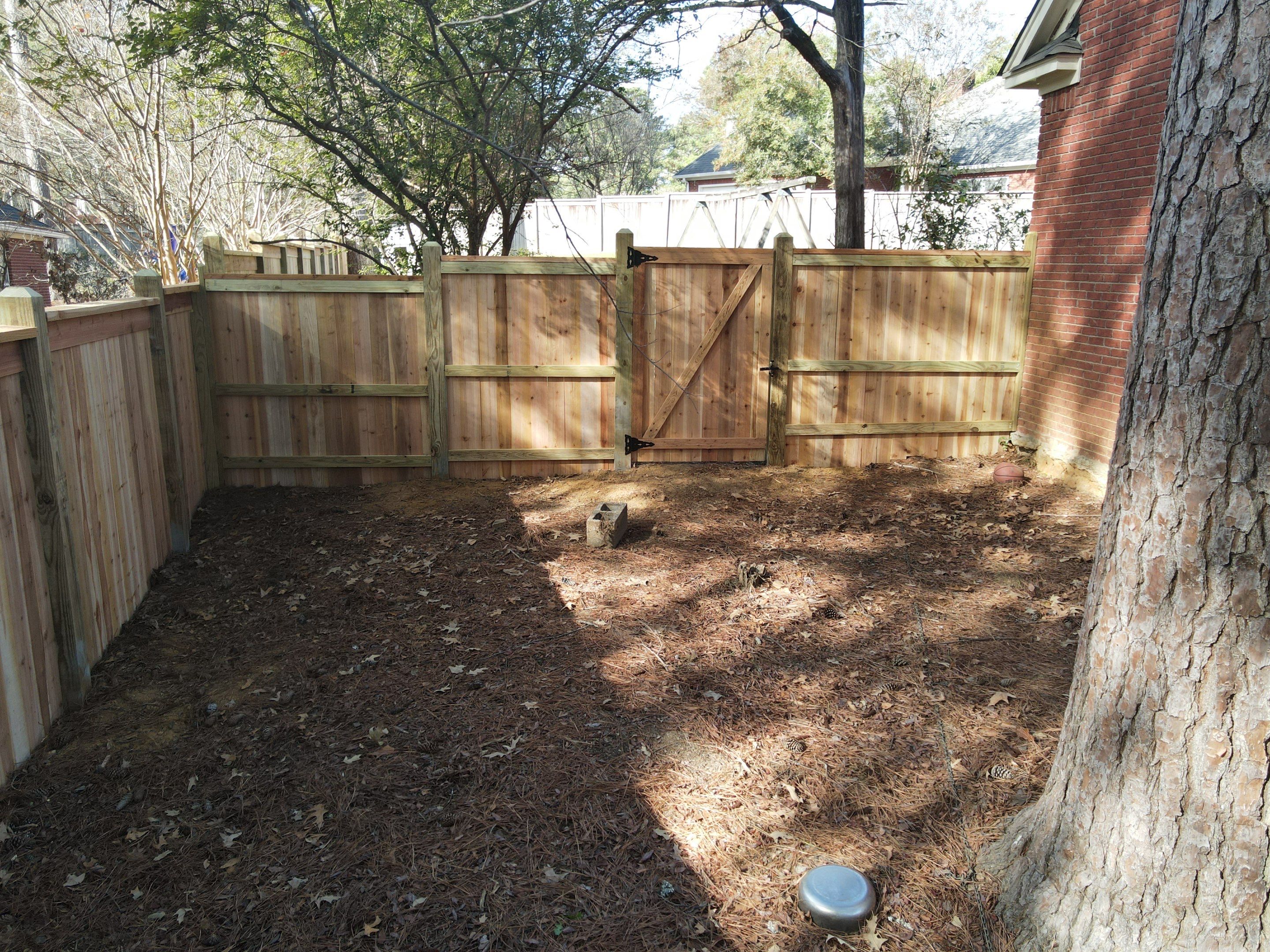 6ft Cedar Good Neighbor Fence 6x6 by Roberson Construction LLC