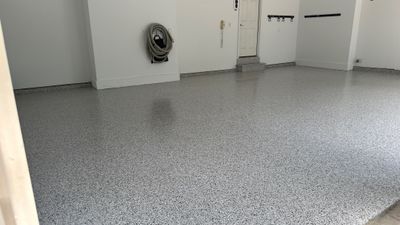 Robin K. decided coyote flake would look great in her garage and basement