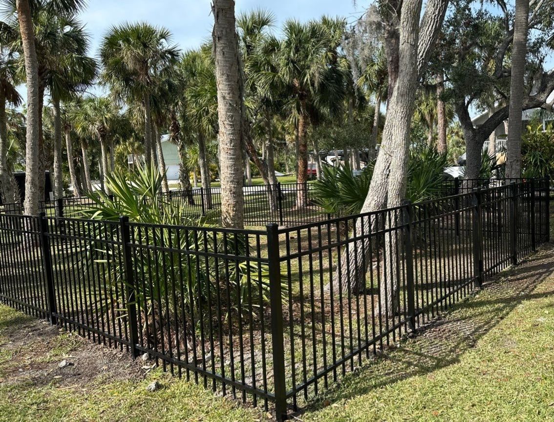 Aluminum Fence Installation using Black 3 Rail Aluminum Fence by Asap fence and gates, LLC