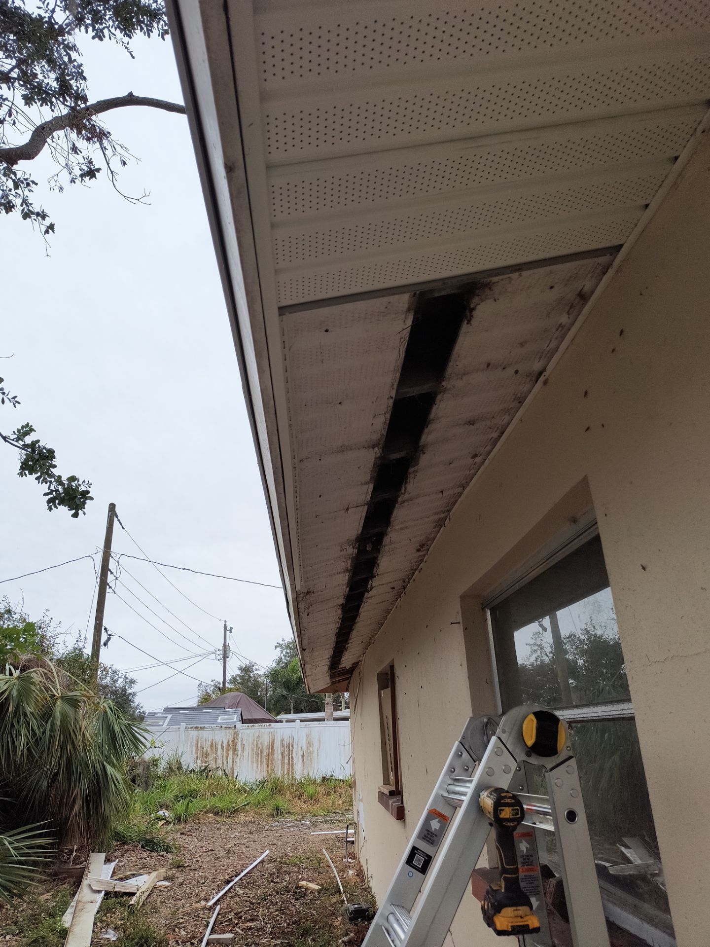 White Soffit and Fascia Upgrade in Sarasota FL by Gutter Professors