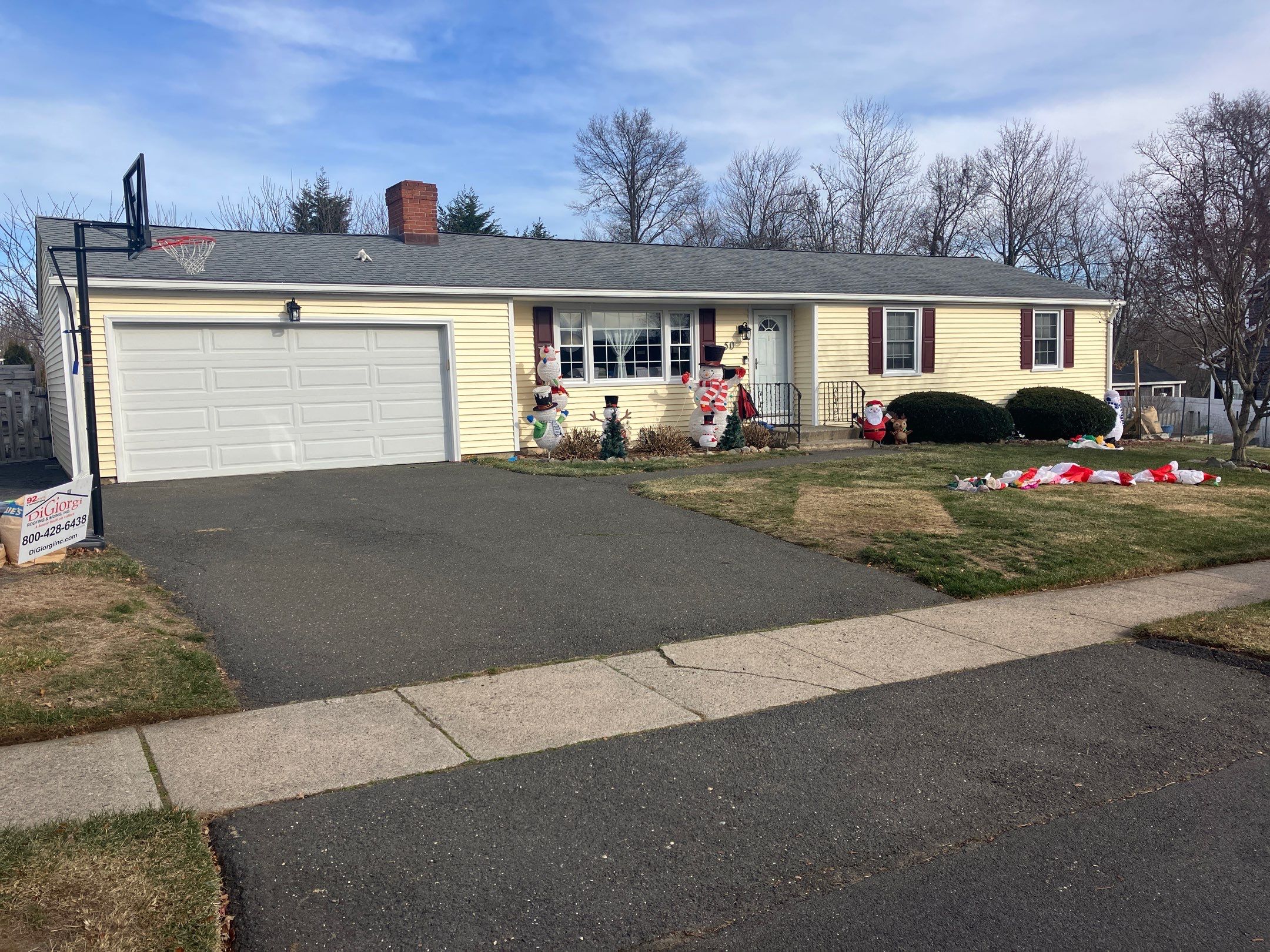 Transformative Siding update with Cert. Monogram D/4 x 12'6" Clapboard, Heritage Cream by DiGiorgi Roofing and Siding Inc