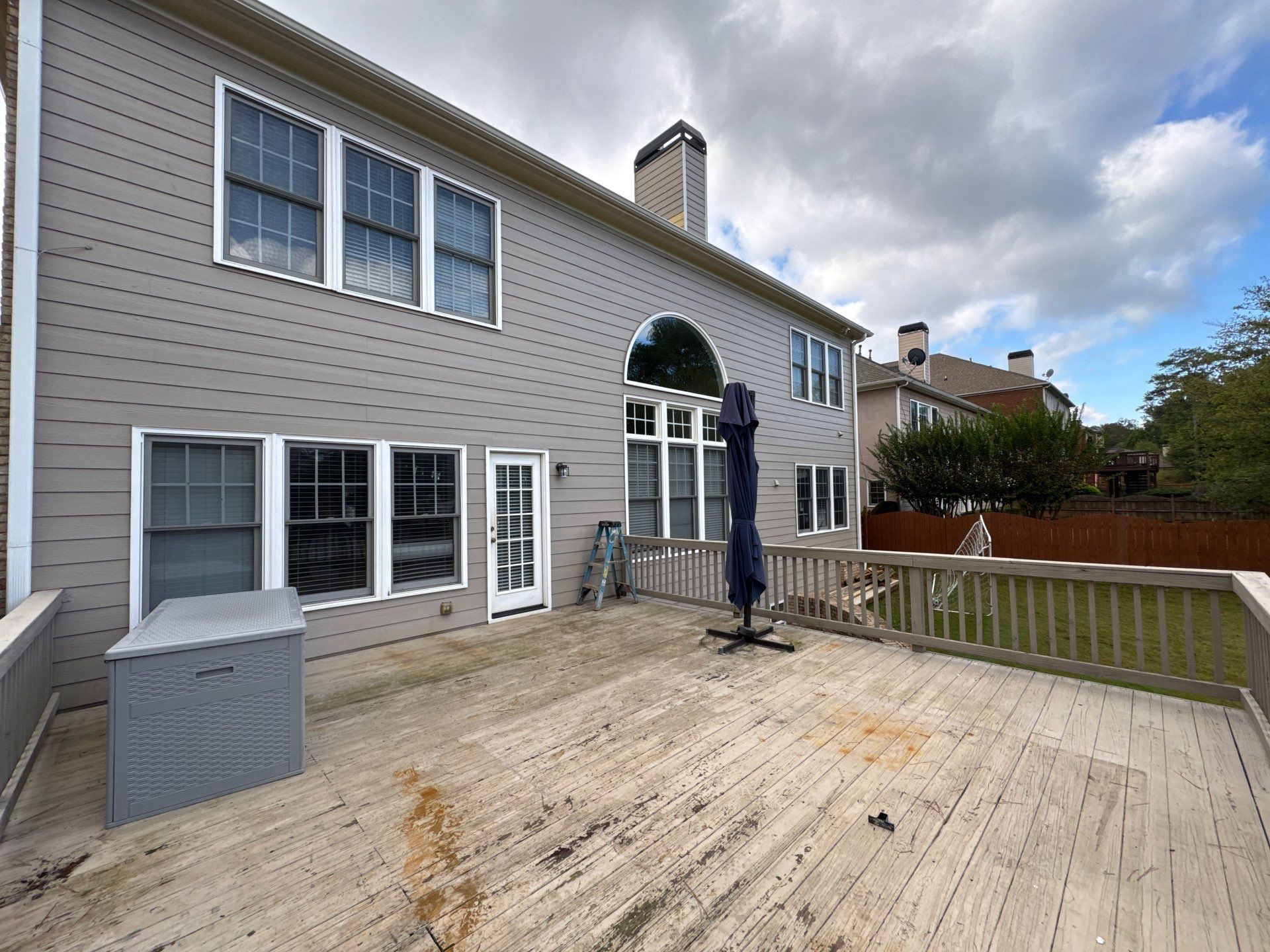 Custom Composite Deck and Covered Gabled Porch in Marietta by Swift Home Renovations