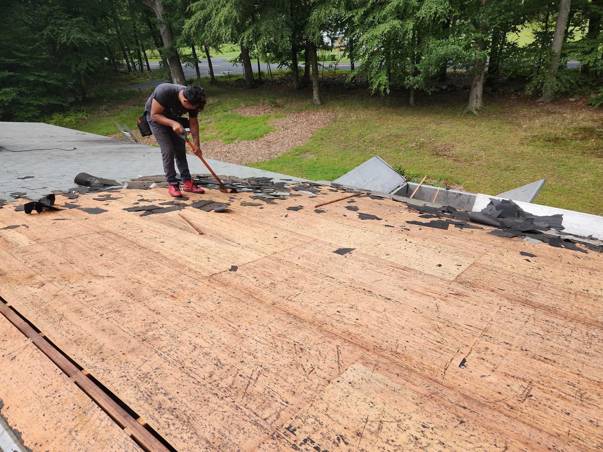 Commercial Roofing Installation using Owens Corning TruDefinition Duration AR - Harbor Blue by A Plus Exterior
