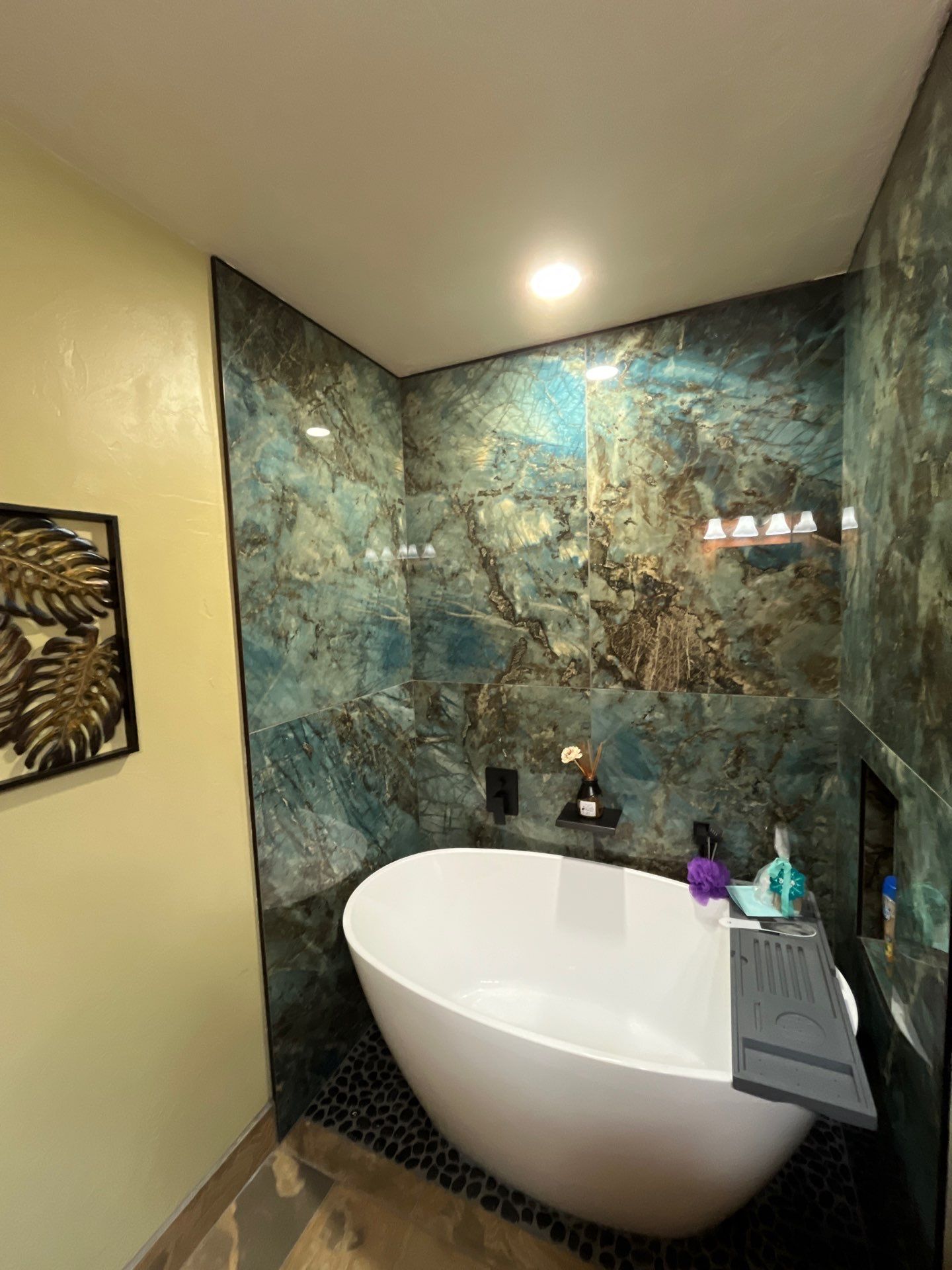 Bathroom Remodel using Freestanding Tub by Give Freedom Homes