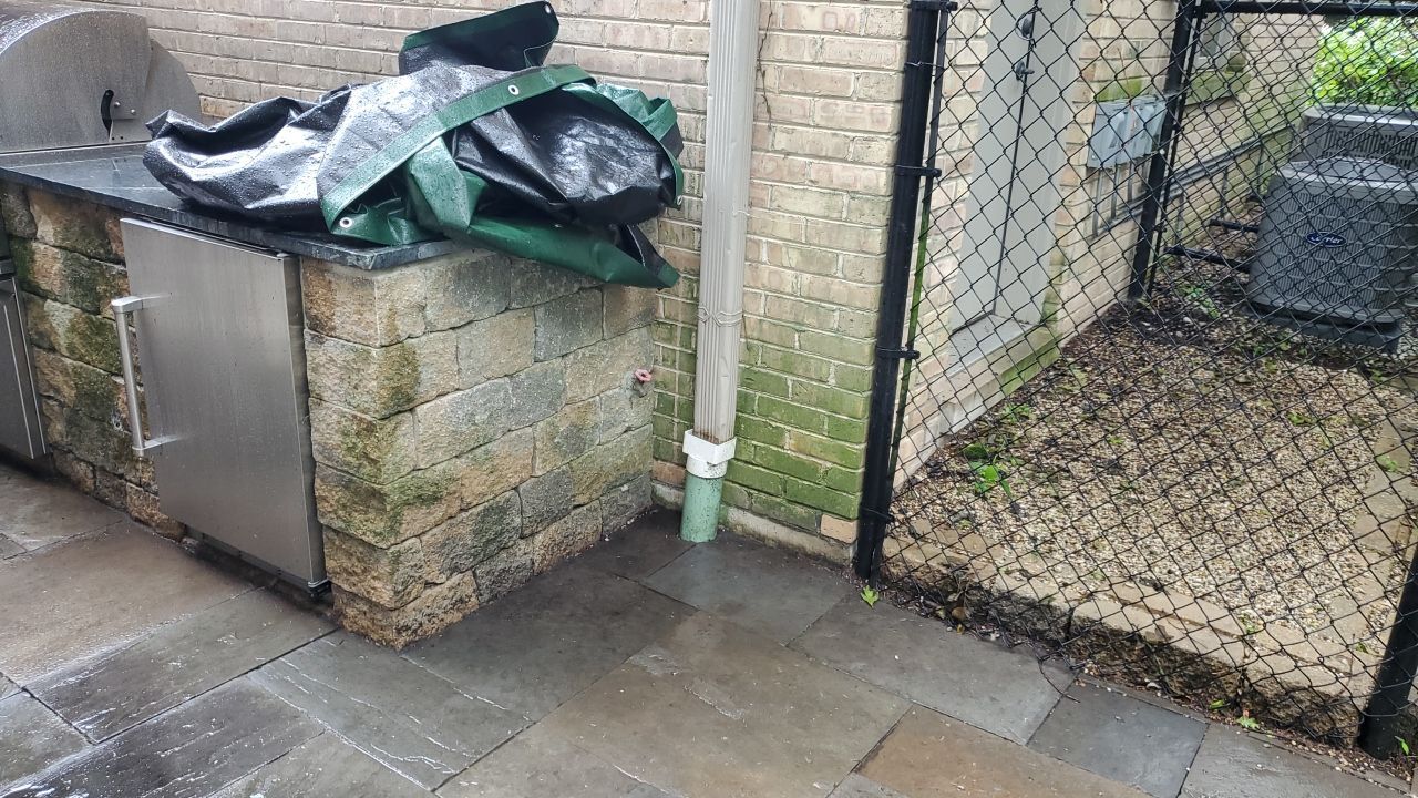 Bluestone patio cleaning by Northern Power Washing LLC.