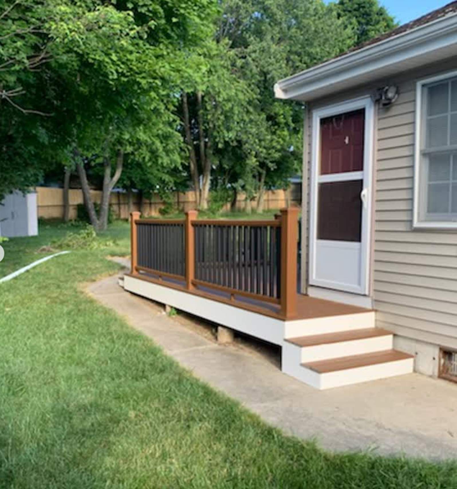 Deck refacing using Trex Decking by UBrothers Construction