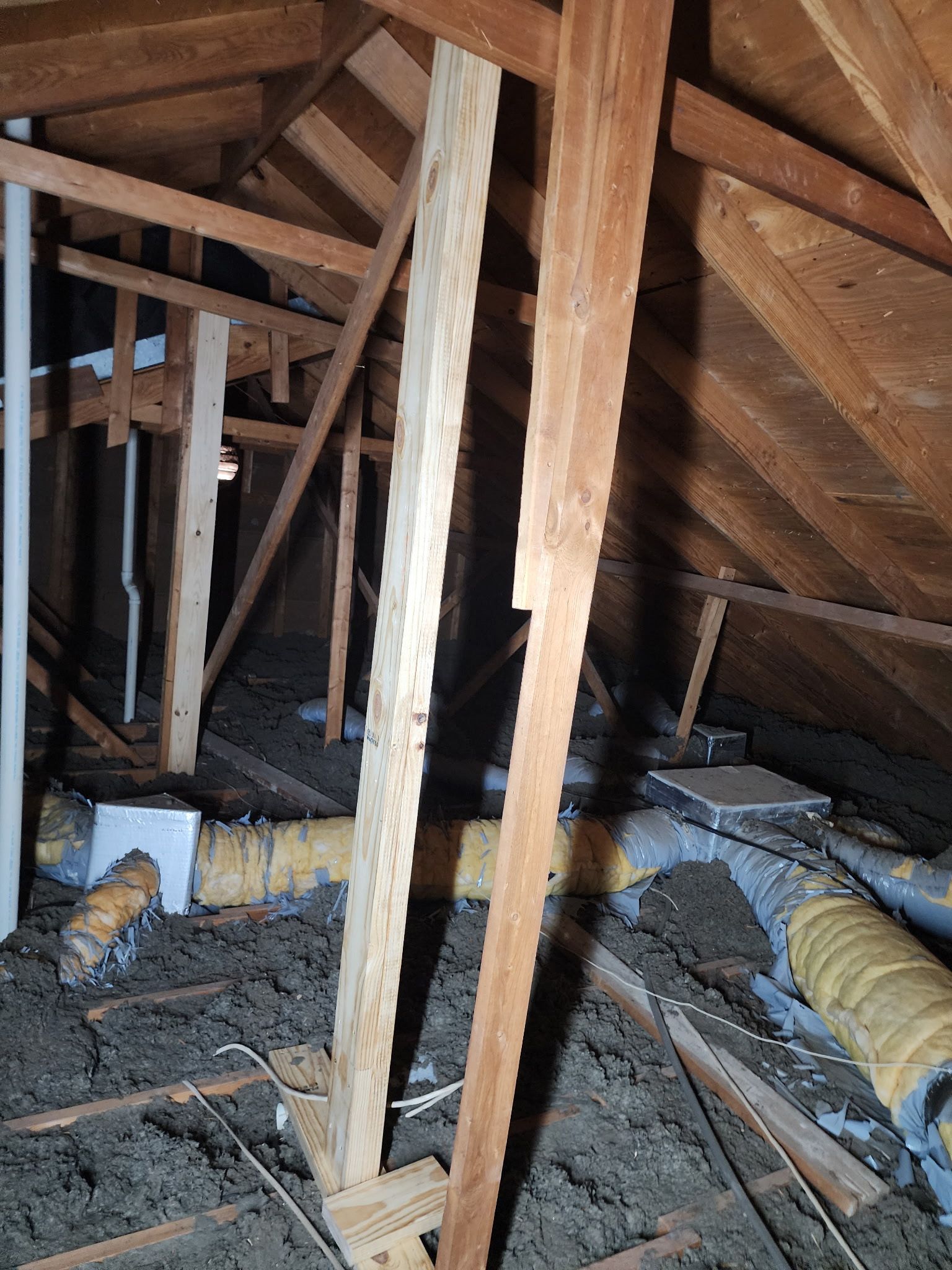 Structural and roof repairs with custom metal work by REPS Austin Area Roofer
