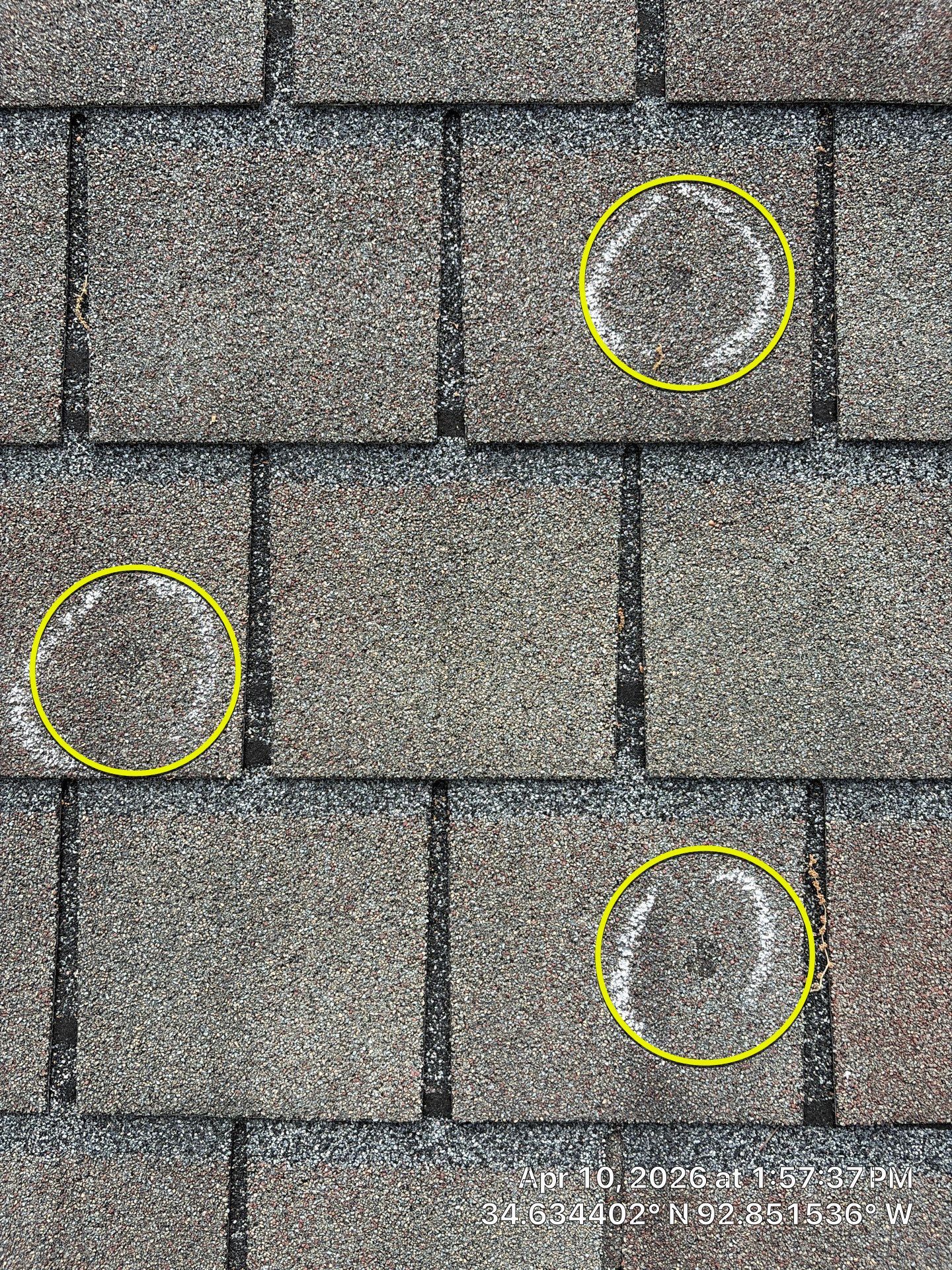 Shingle Roof Damage Assessment in Hot Springs Village by Temple Roofing and Exteriors