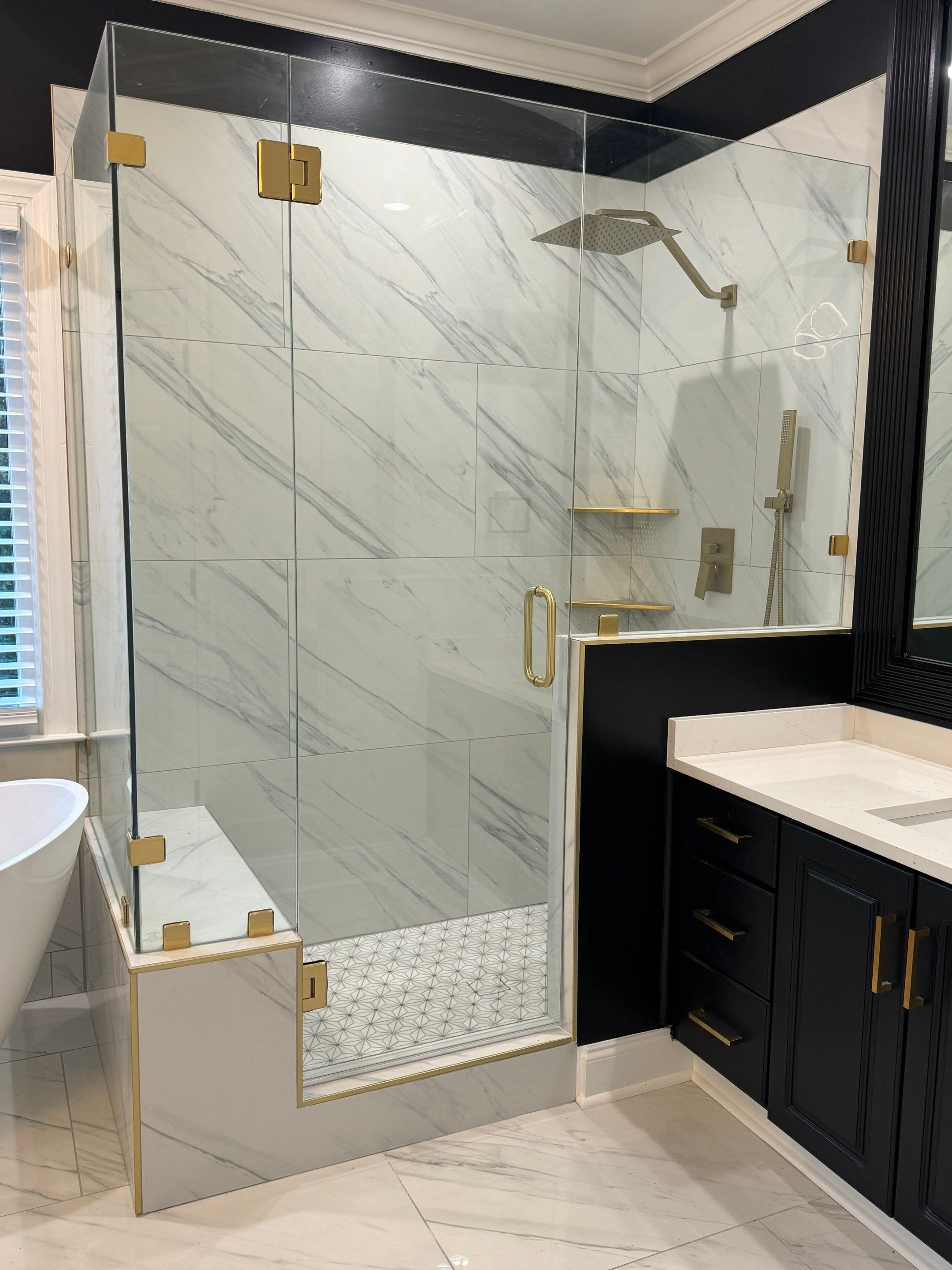 Woods Trace - Bathroom Remodel  by Pillar and Pine