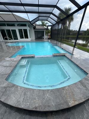 Pool Renovation/Porcelain pavers/Wild Cat Run