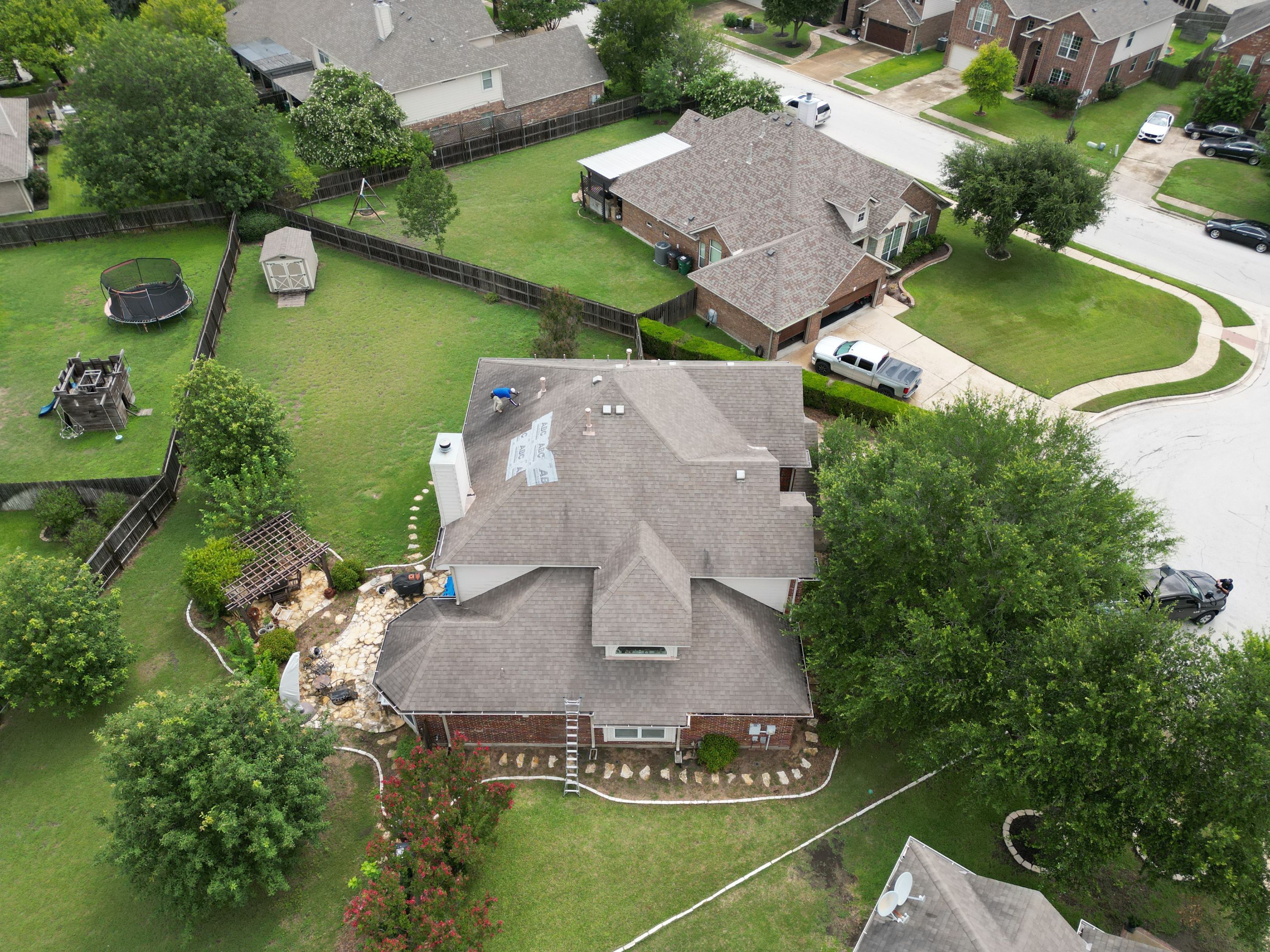 Residential Roof Replacement using GAF - HDZ - Hickory by Action Exteriors Austin