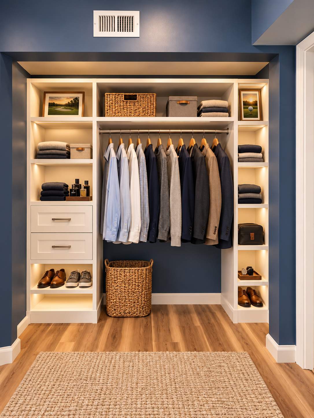 Modern Primary Bathroom Remodel with Custom Storage & Walk-In Closets by Remodel Now