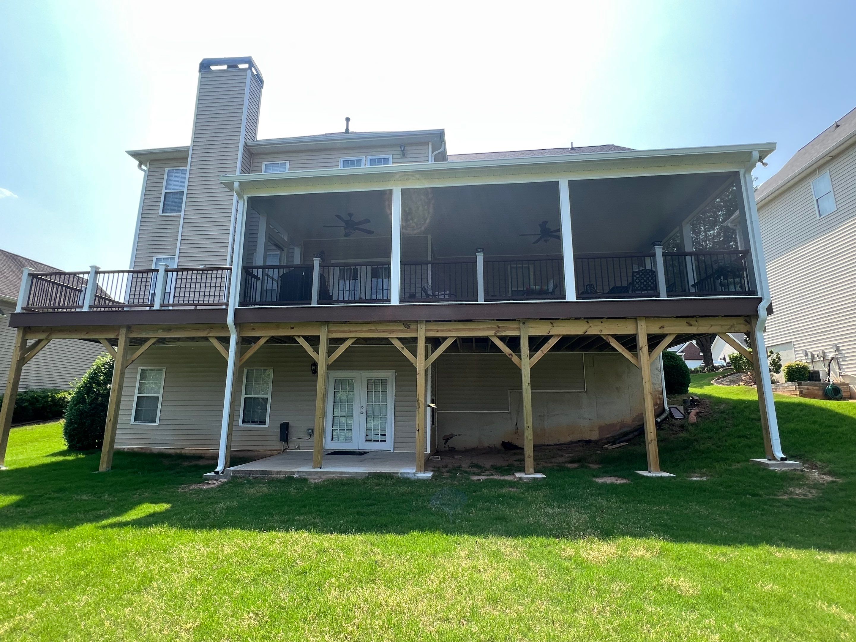 Elevated Screened-In Porch and Deck Construction in Mableton by Swift Home Renovations