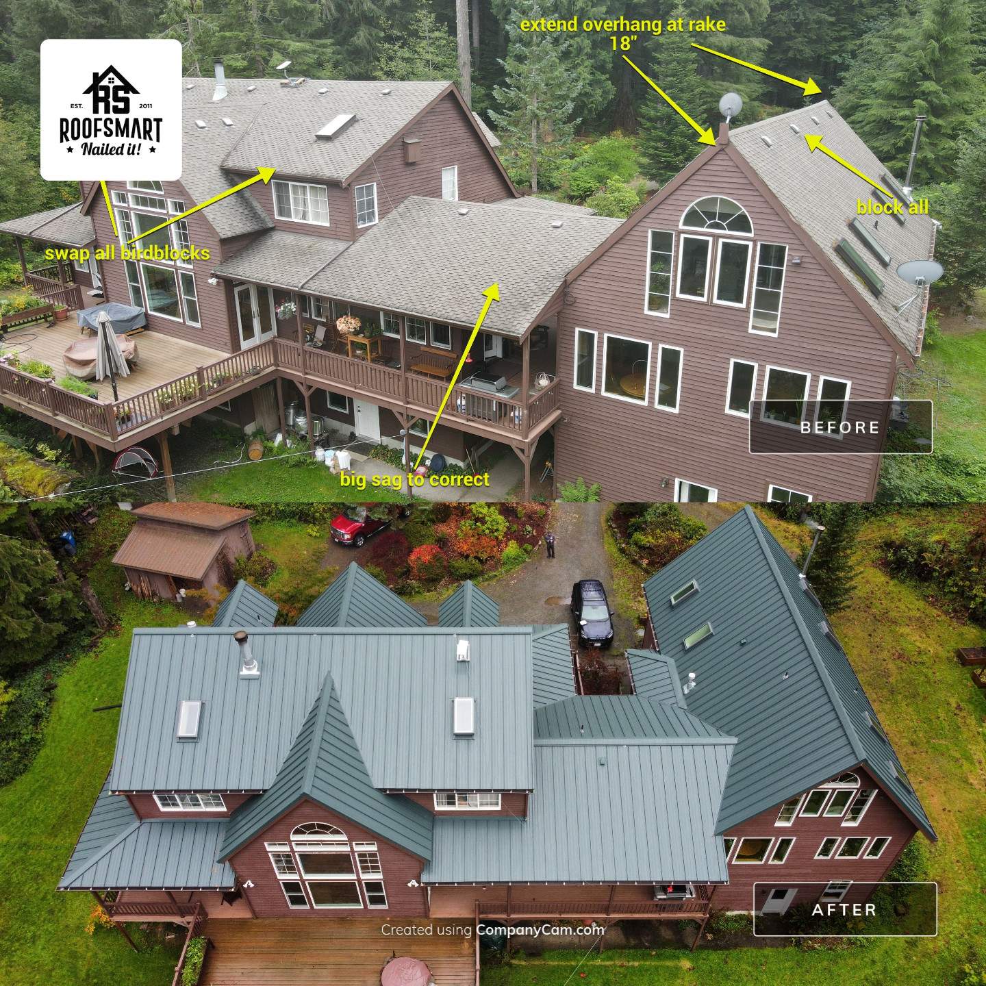 Metal Roof Project in North Bend by Roof Smart