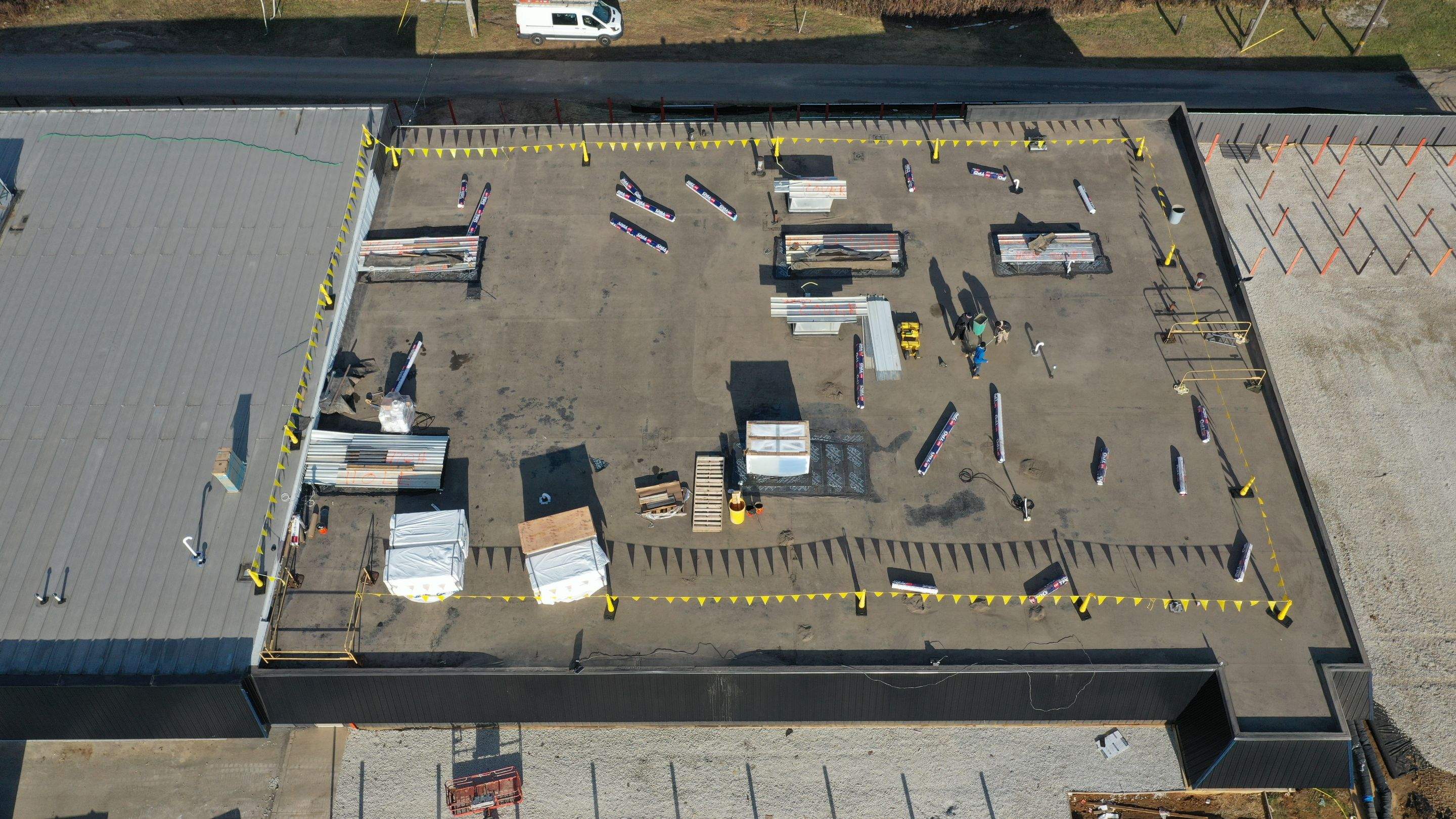 Commercial Roofing Installation using GAF TPO by All Site Roofing