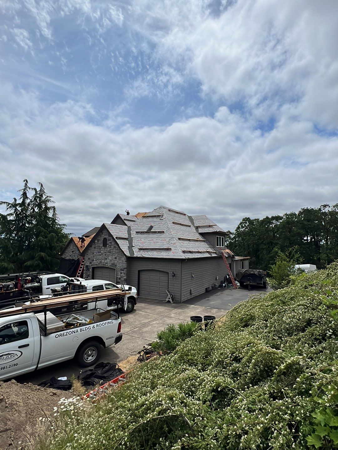 Residential Roofing Installation using Malarkey Windsor 50 Year Shingle (Color: Storm Grey) by Orezona Building & Roofing Company, Inc.