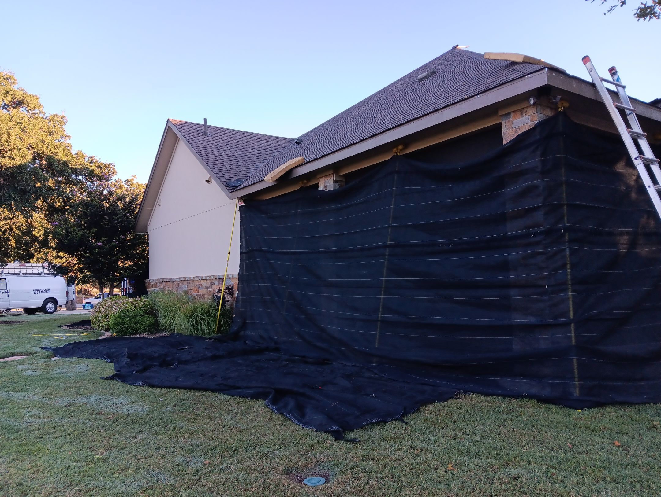 Insurance Claim Roof and Gutters using Certainteed Landmark Weathered Wood by Tex-Line Roofing