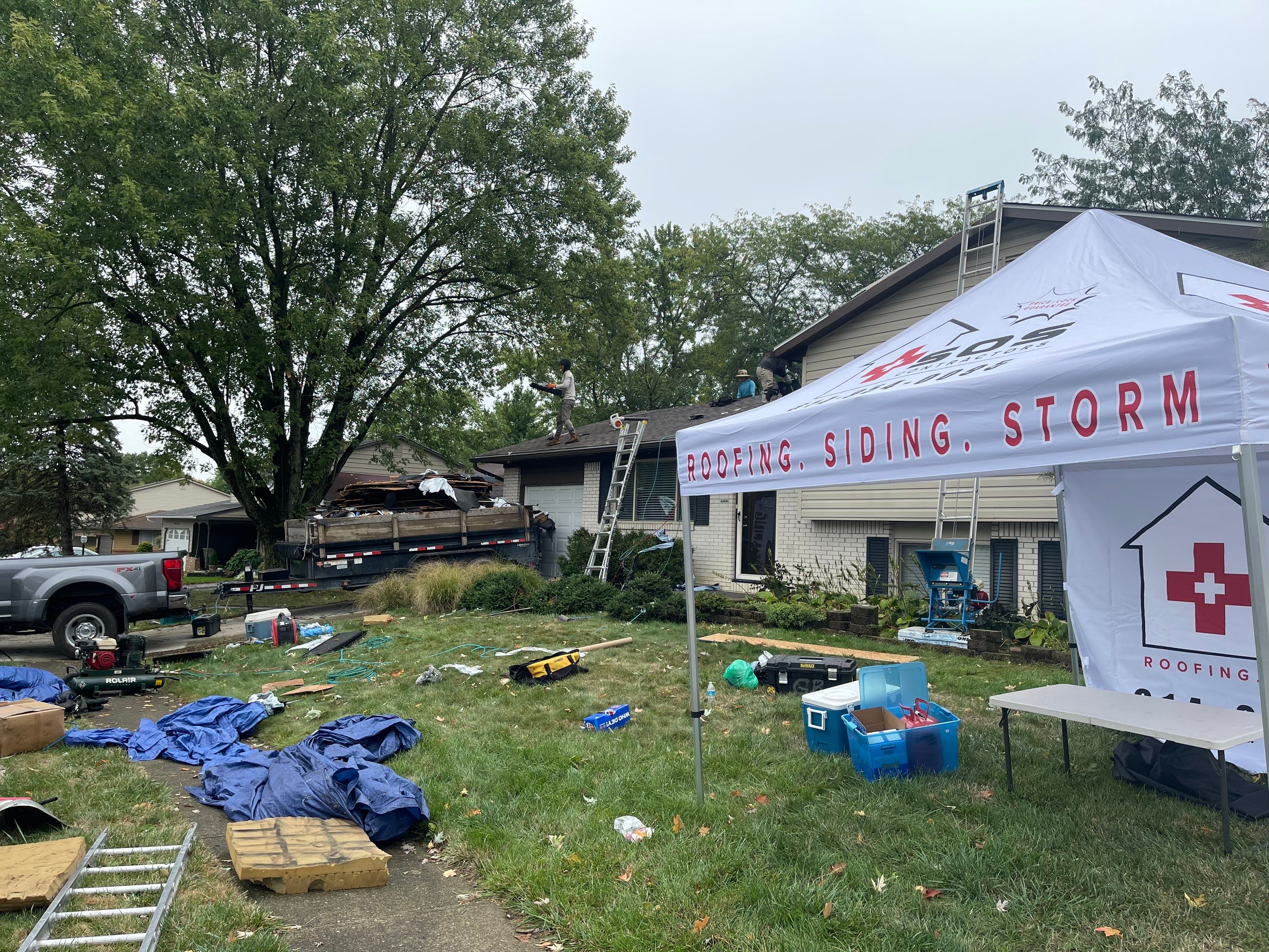Residential Roofing Installation using IKO dimensional shingles by SOS Home Ohio 