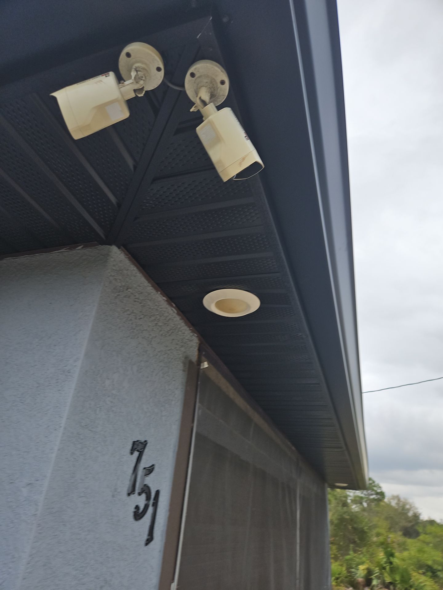 Black Seamless Gutters & Soffit/Fascia in Lehigh Acres FL by Gutter Professors