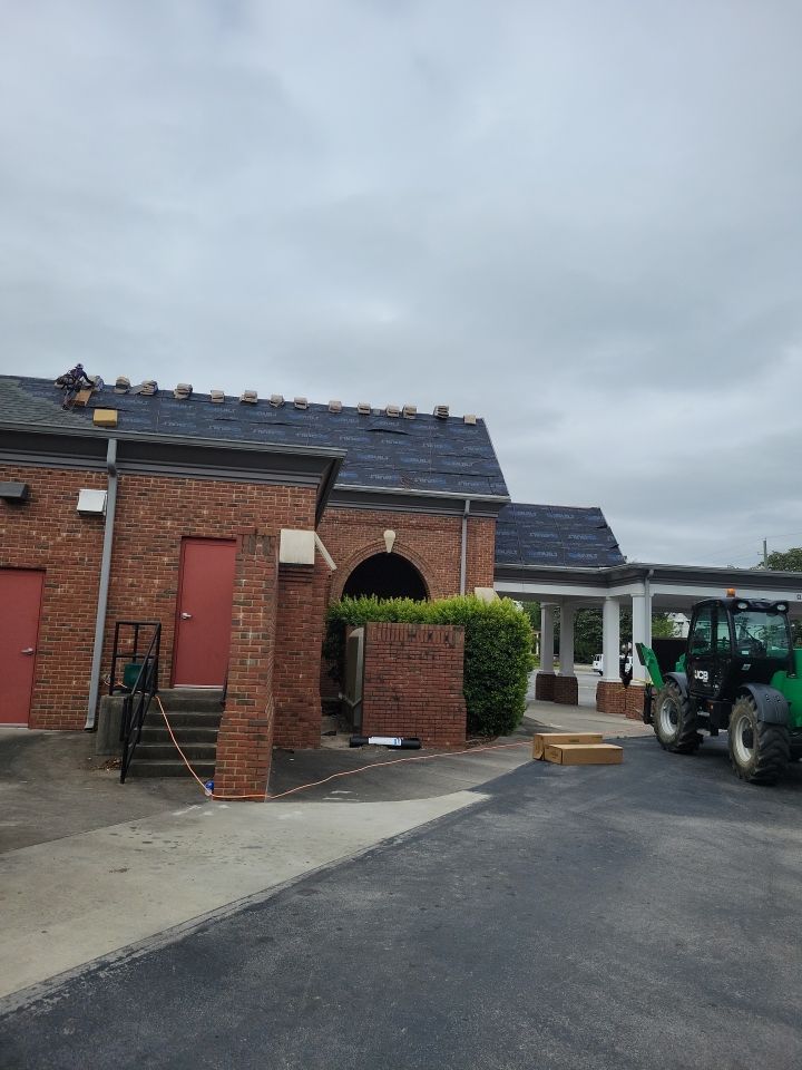 Commercial Roofing Installation using High Grade Asphalt Shingles by Carolina Trophy Roofs