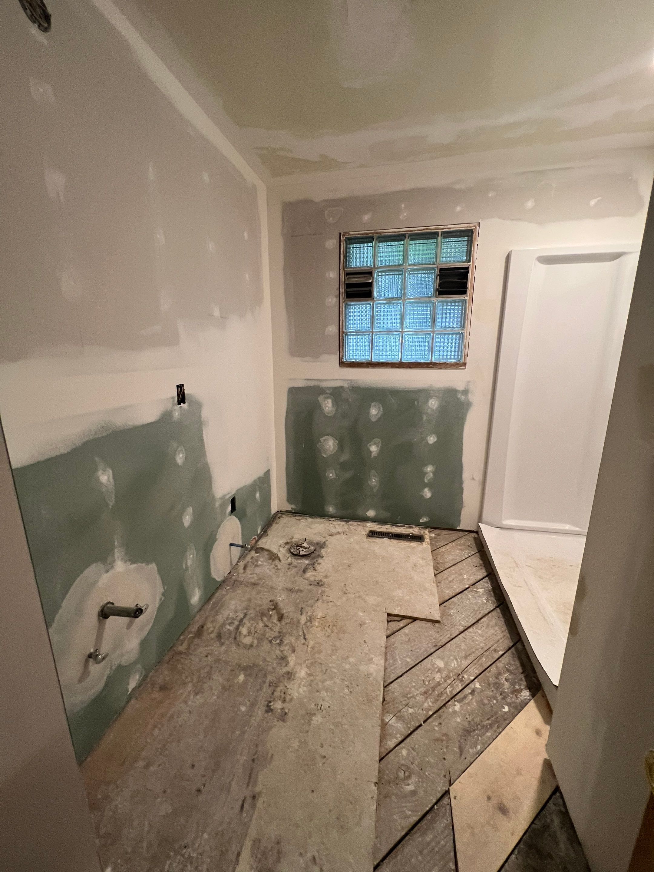 Bathroom Remodel using Shower Kit by Villegas Remodeling, LLC