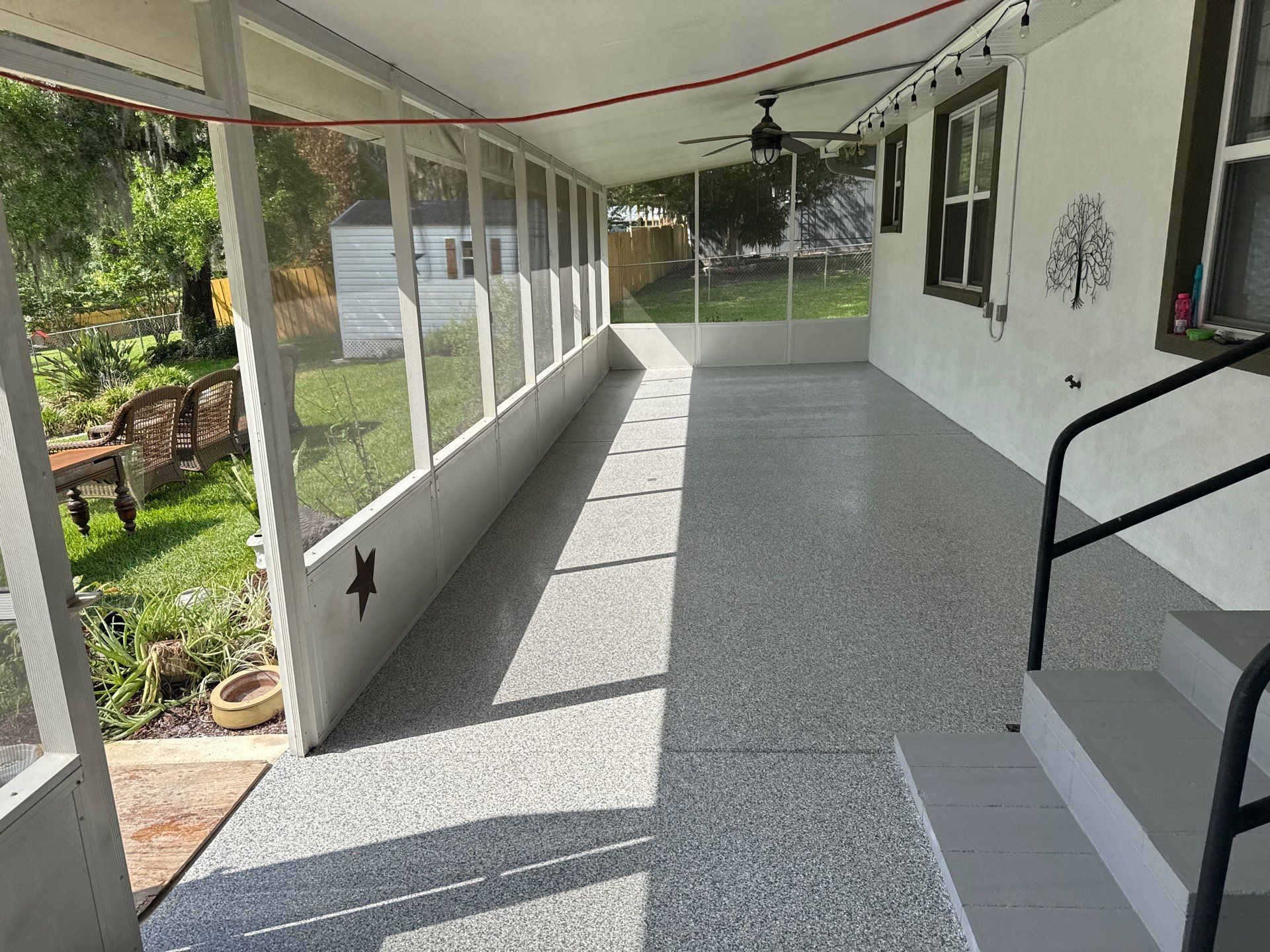 Porch Project in Melrose, FL in Mount Everest by Cross Creek Concrete Coatings