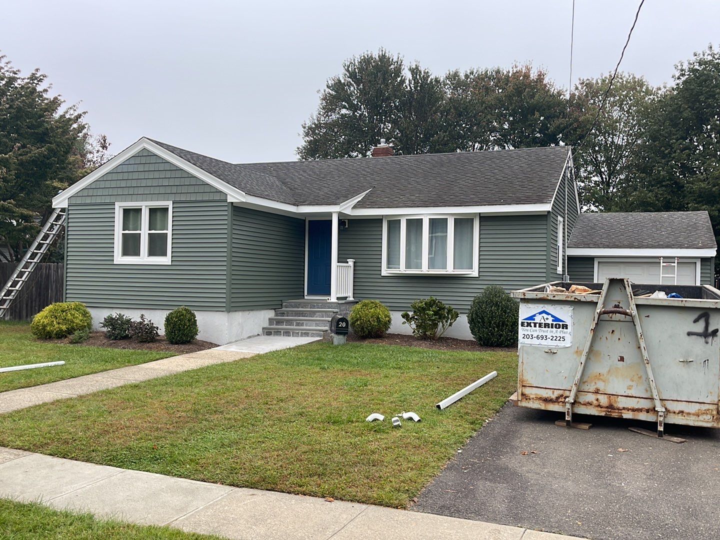 Siding Installation using Certainteed Monogram Forest Green by A Plus Exterior