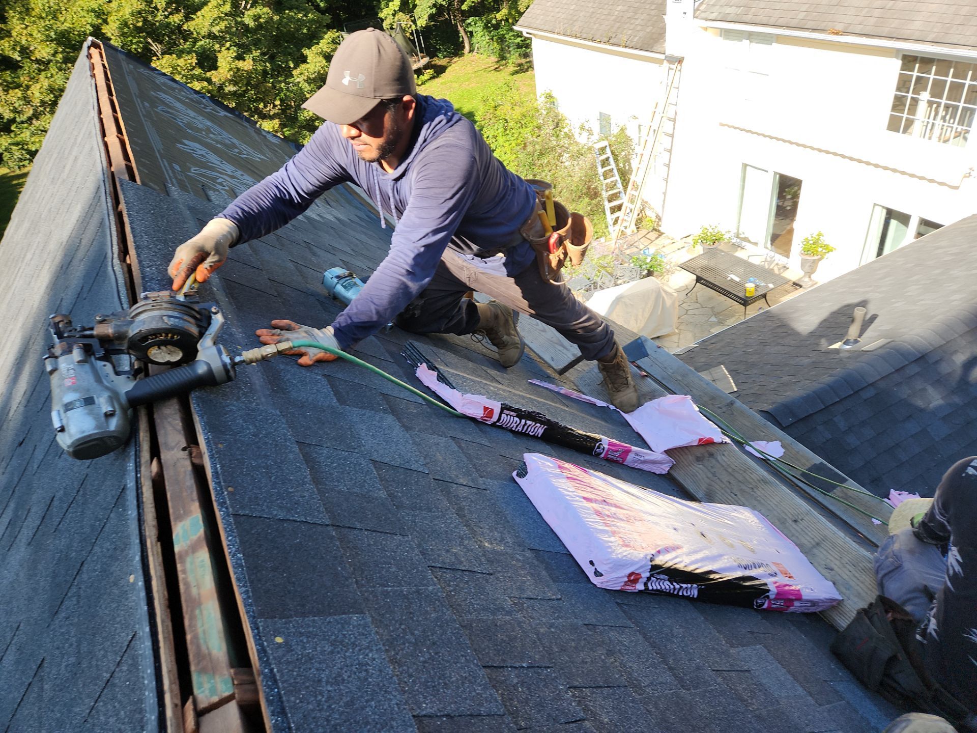 Residential Roofing Installation using Owens Corning TruDefinition Duration AR - Onyx Black by A Plus Exterior