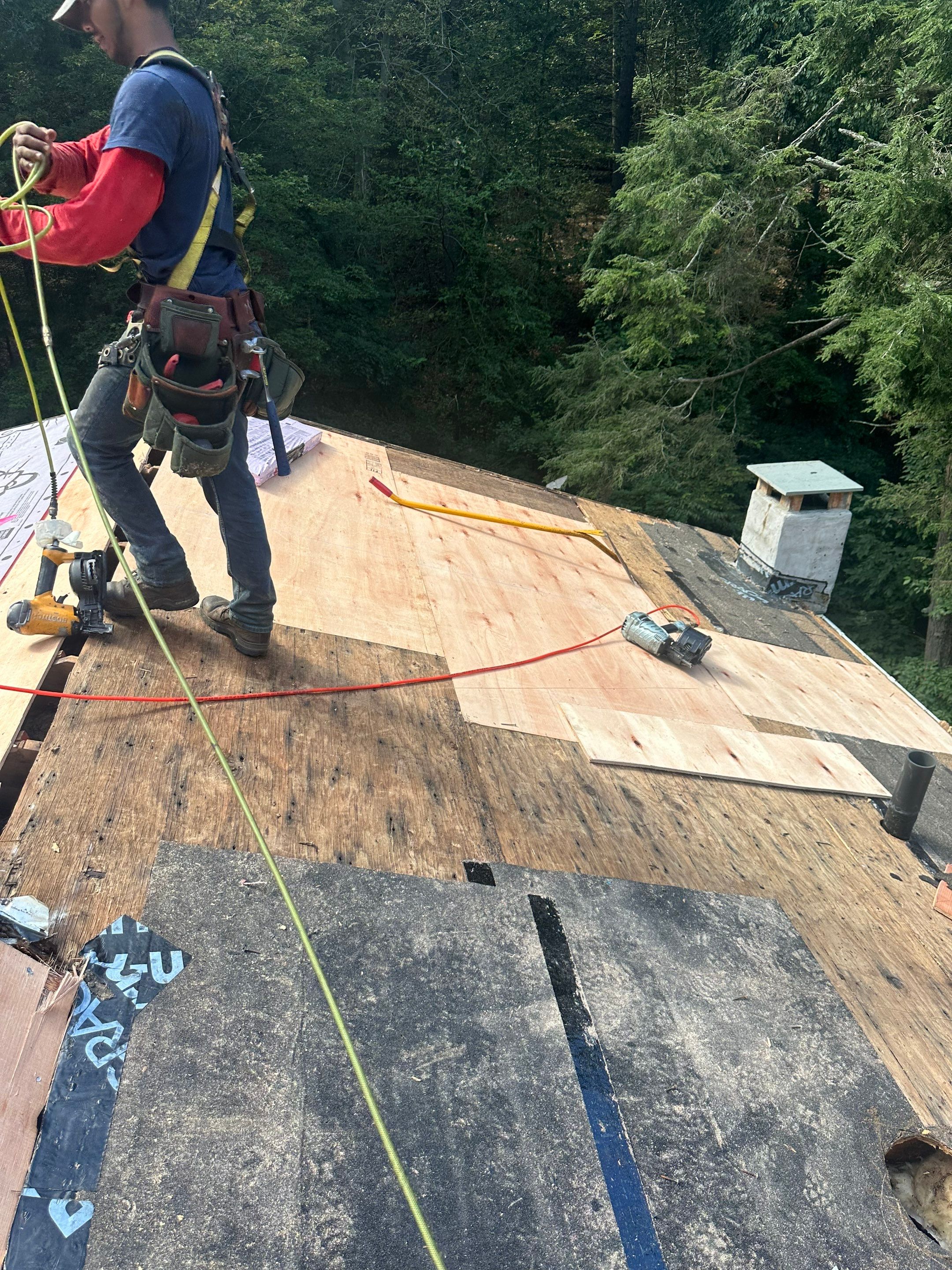 Residential Roofing Installation using Owens Corning Duration Onyx Black by A Plus Exterior