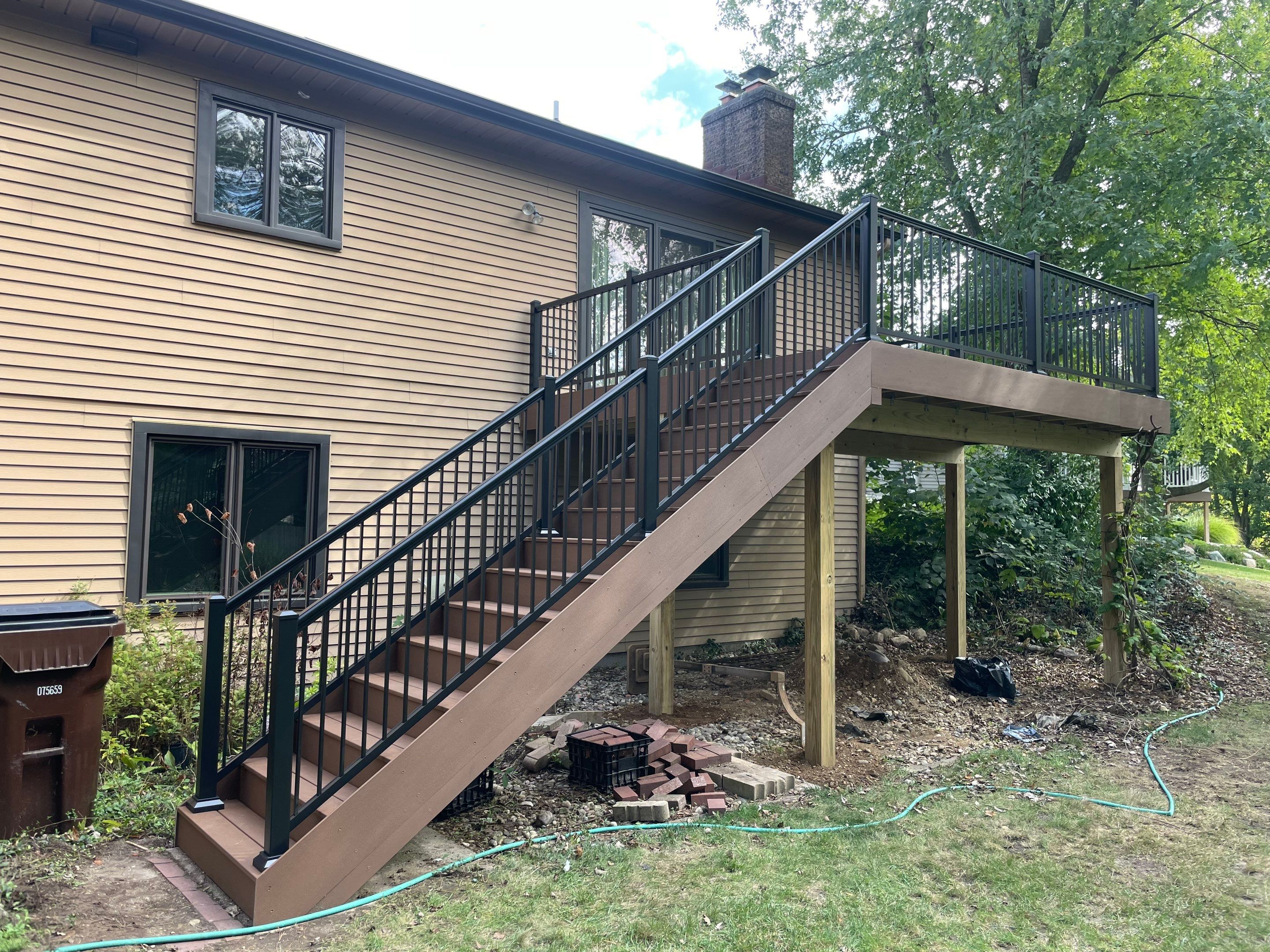 Deck Installation using TIMBERTECH DECKING by Avalon Roofing and Exteriors