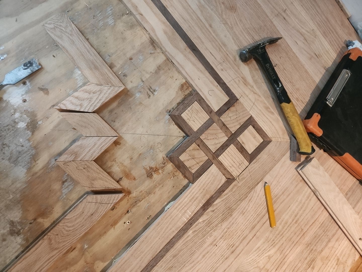 Ann Arbor Elegance: Red Oak and Walnut Living Room Masterpiece by Ann Arbor Hardwoods