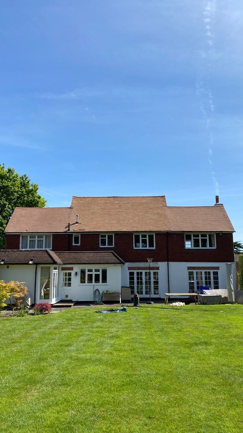 Roof Clean - Moss Removal using Honda 15lpm Low Pressure Washing Machine by Ges Exterior Cleaning ltd