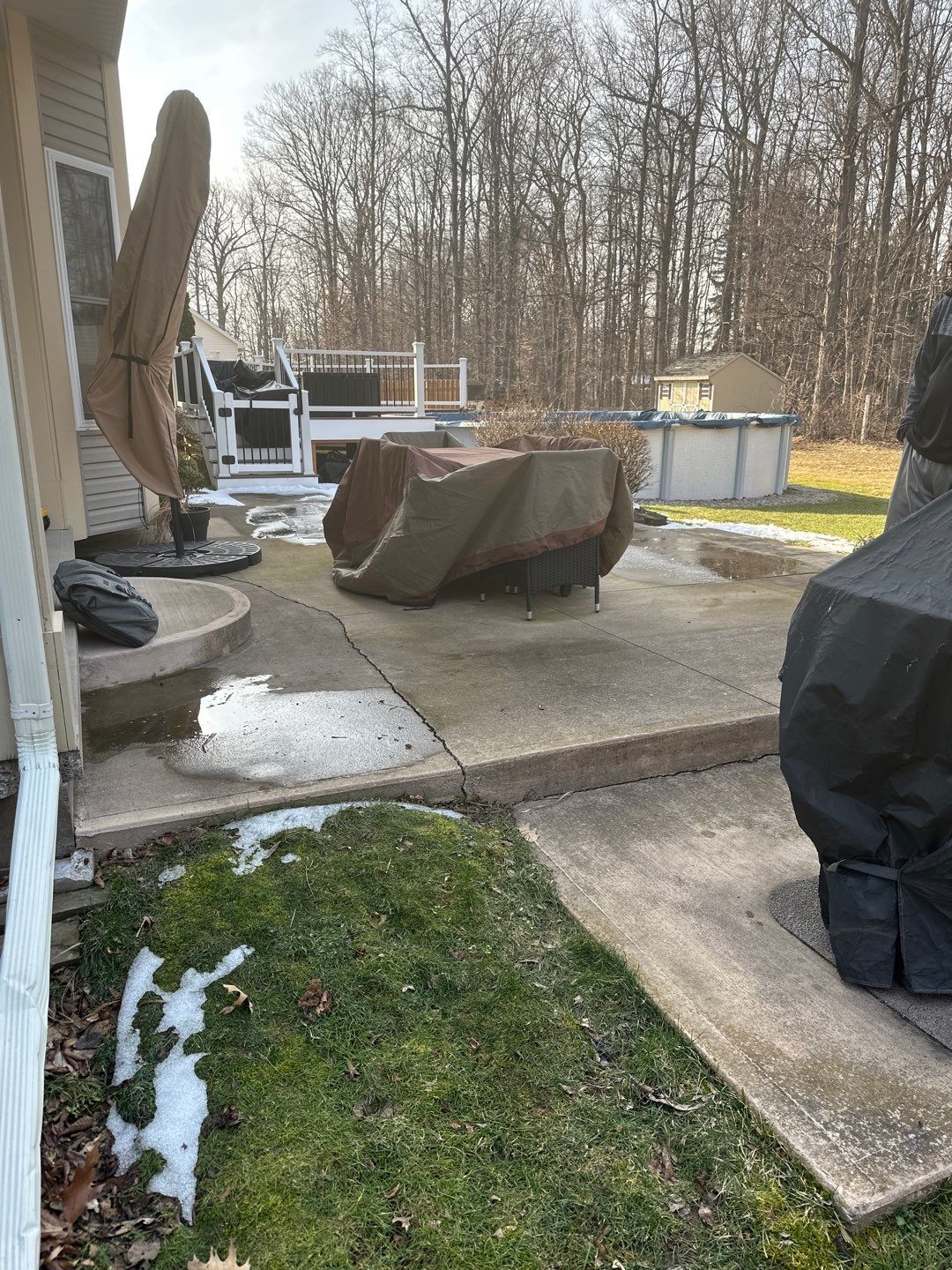 Wood Plank Stamped Concrete Patio  by NG Masonry & Construction LLC