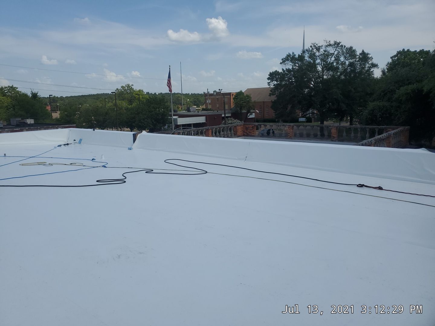 Commercial Roofing Installation using 50 mil PVC by Hostetler Roofing