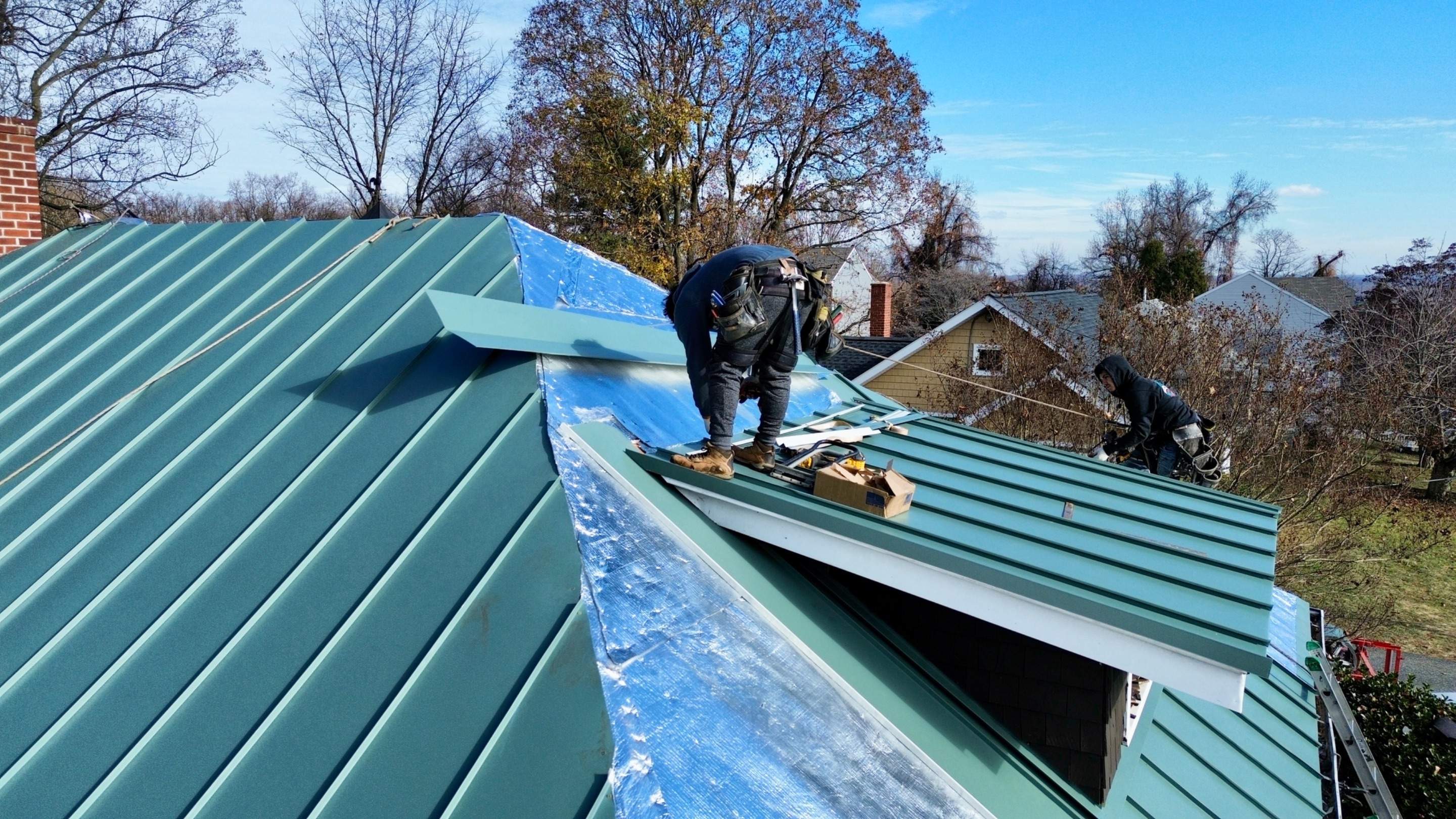Residential Roofing Installation using Standing Seam Metal Roof | Mechanically Fastened | 24 Gauge by Matter Construction, LLC