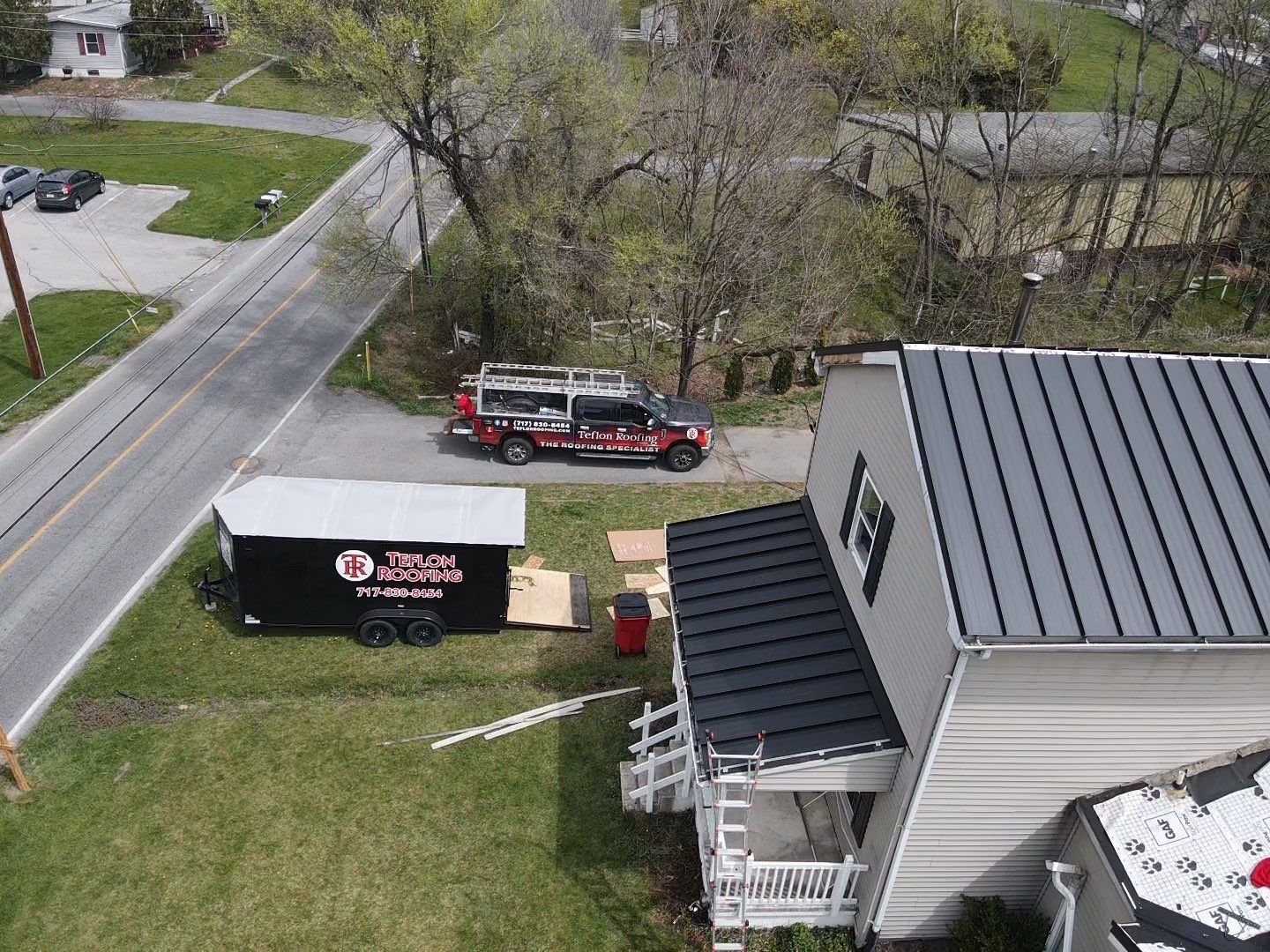Residential Roofing Installation using Texture Standing Seam by Teflon Roofing
