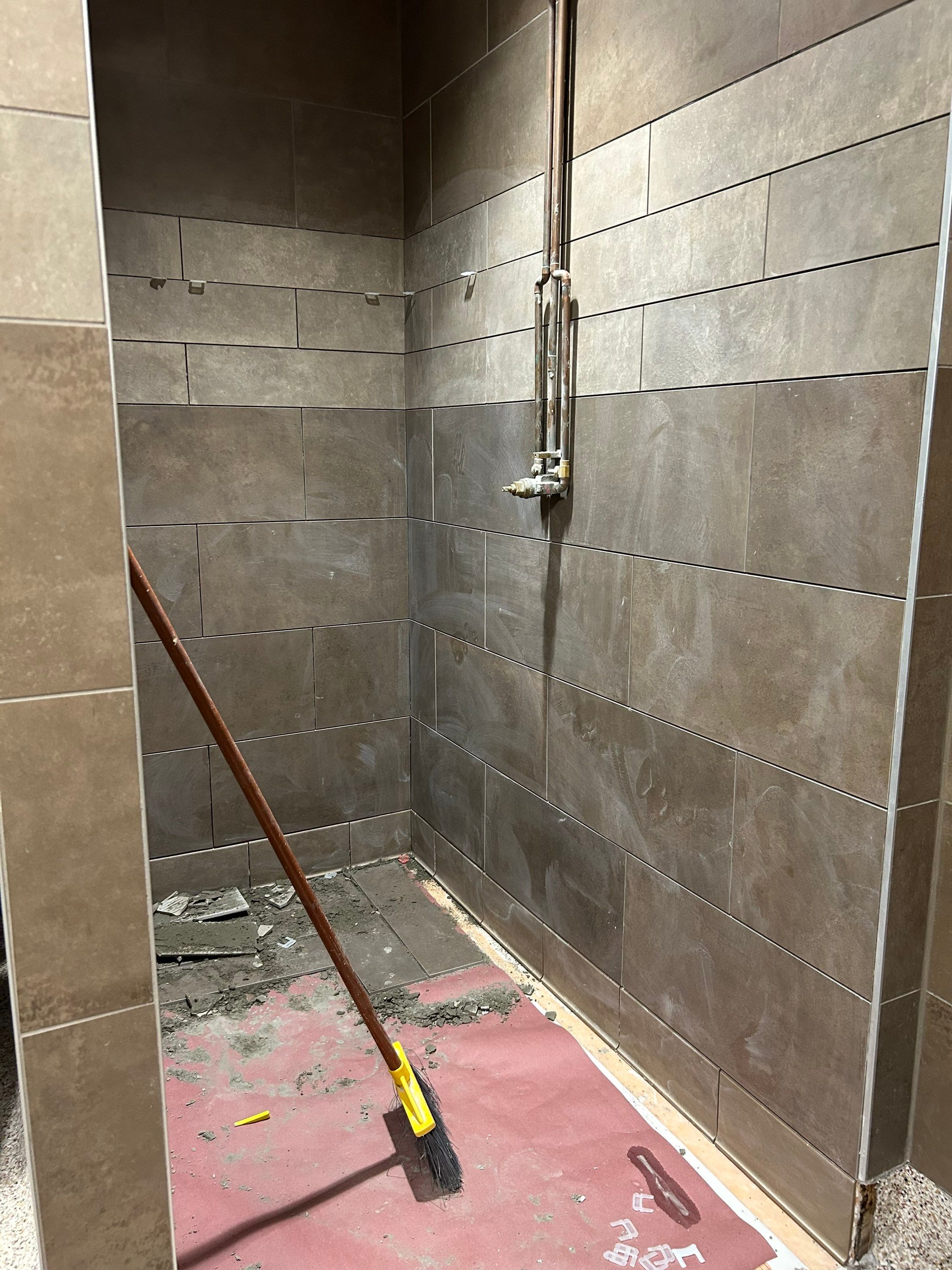 Trucking company showers by Footprints Floors of Nashville