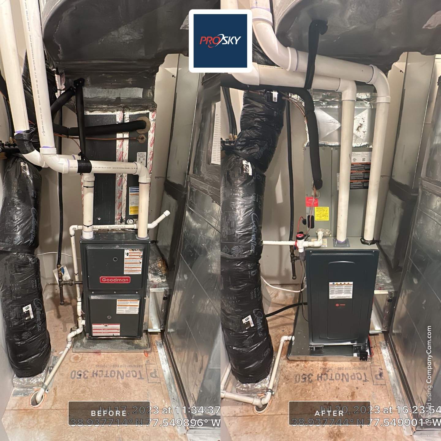 Central Air Conditioning Installation using Trane by Pro Sky Services