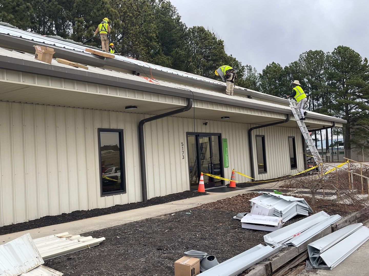 Commercial Metal Roof Project by Mosaic Roofing Company